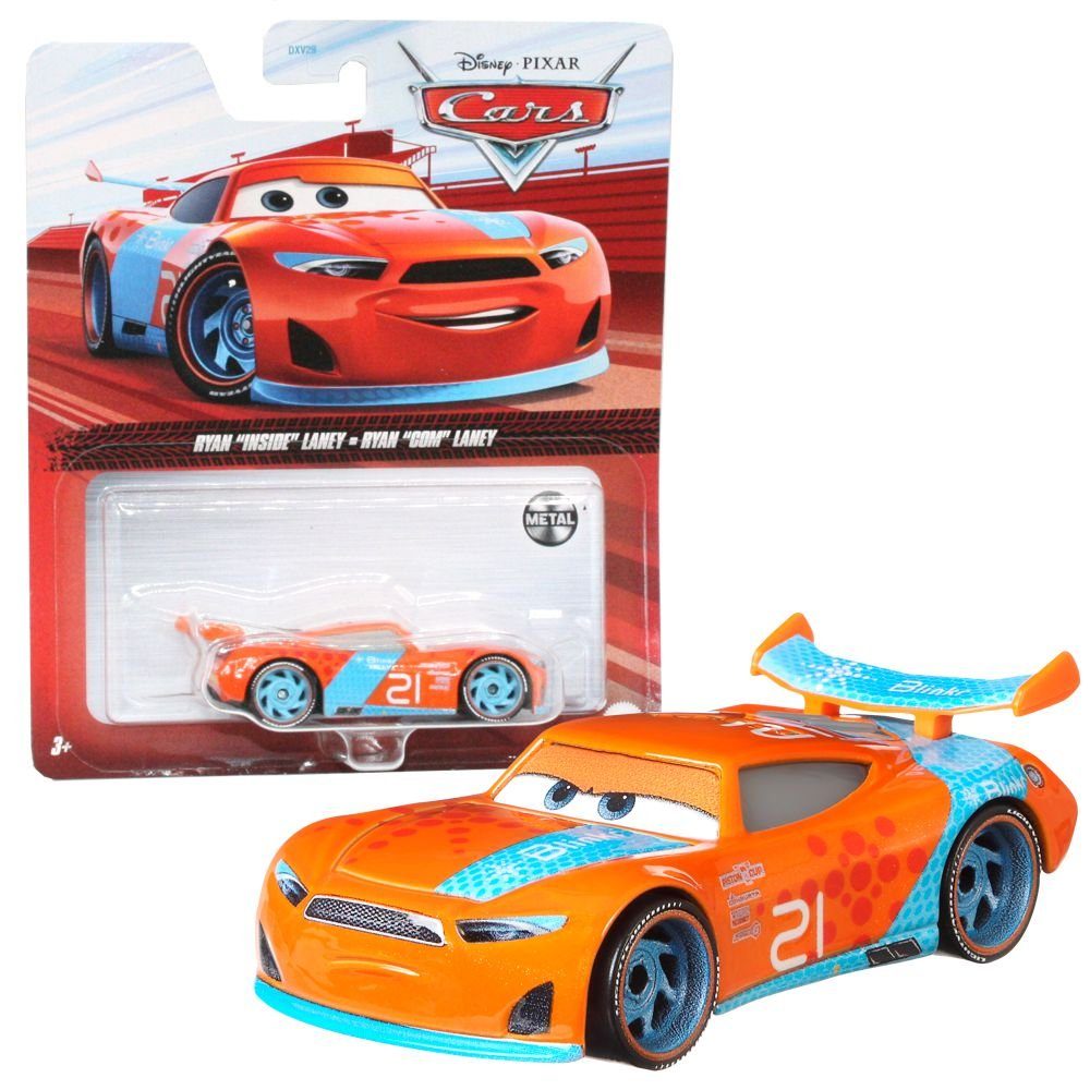 Disney Cars Spielzeug-Rennwagen Fahrzeuge Racing Style Disney Cars Die Cast 1:55 Auto Mattel Ryan Inside Laney