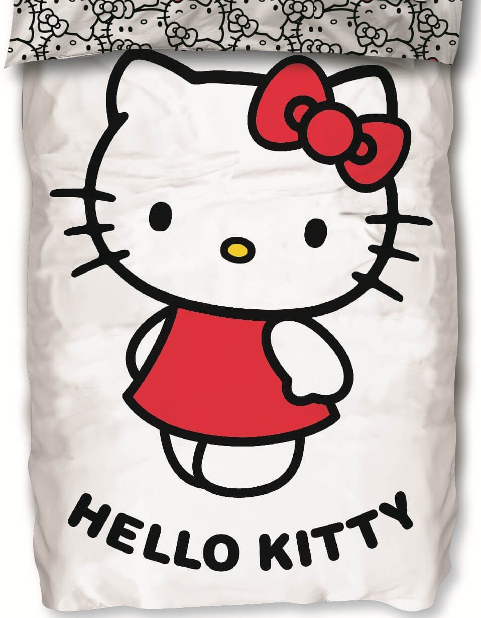 SkyBrands Bettwäsche Hello Kitty - Wende-Bettwäsche-Set, 135x200 & 80x80, Baumwolle, 100% Baumwolle – Bild 3 von 4