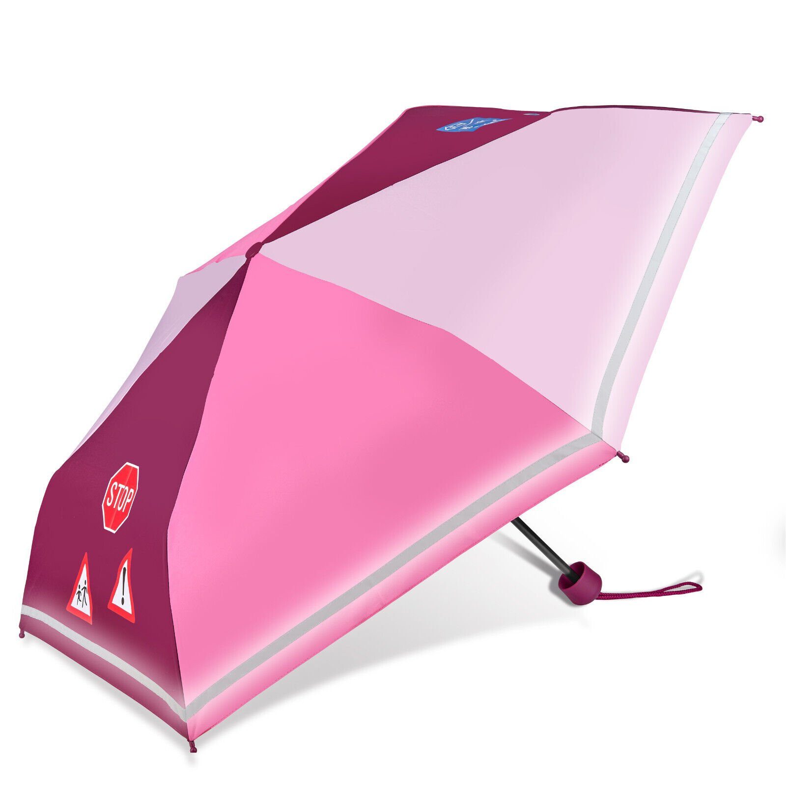 Dr. Taschenregenschirm, leicht, speziell stabil kompakt, für Neuser reflektierend, Kinder,