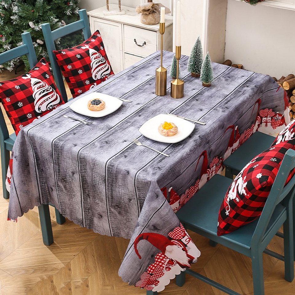Juoungle Tischdecke Weihnachtstischdecken Weihnachten Rechteckige Lang  Tischset für Partys