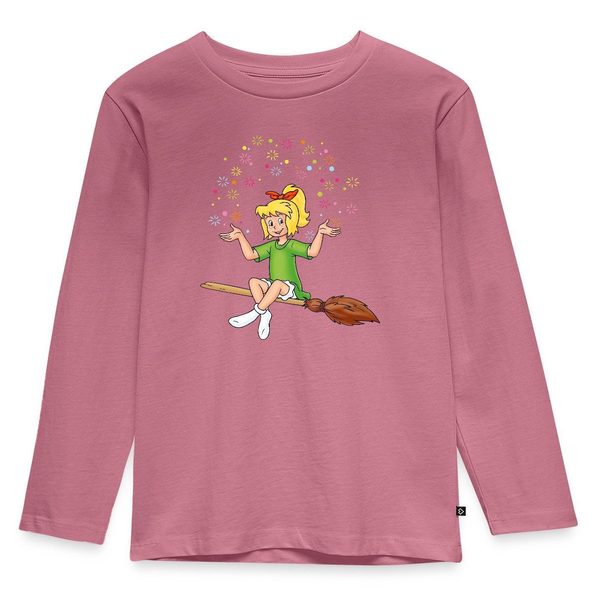 Spreadshirt T-Shirt Bibi Blocksberg Sitzt Auf Kartoffelbrei Kinder Premium Langarmshirt (1-tlg)