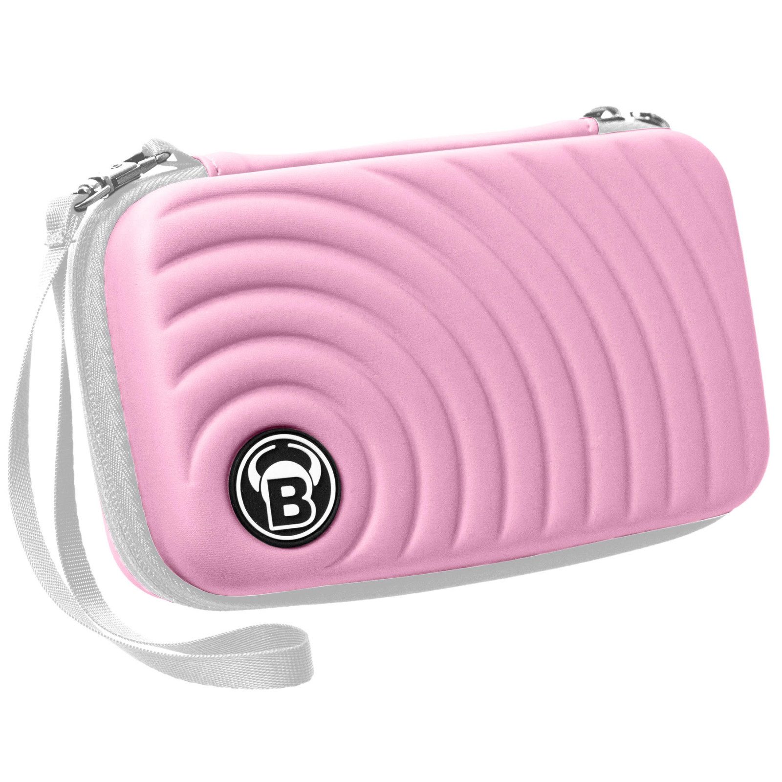 BULL'S Dartpfeil Bull's Darttasche Hardcase, Orbis XL, 190x110x50mm, Pink Rosa, 2 Innenfächer