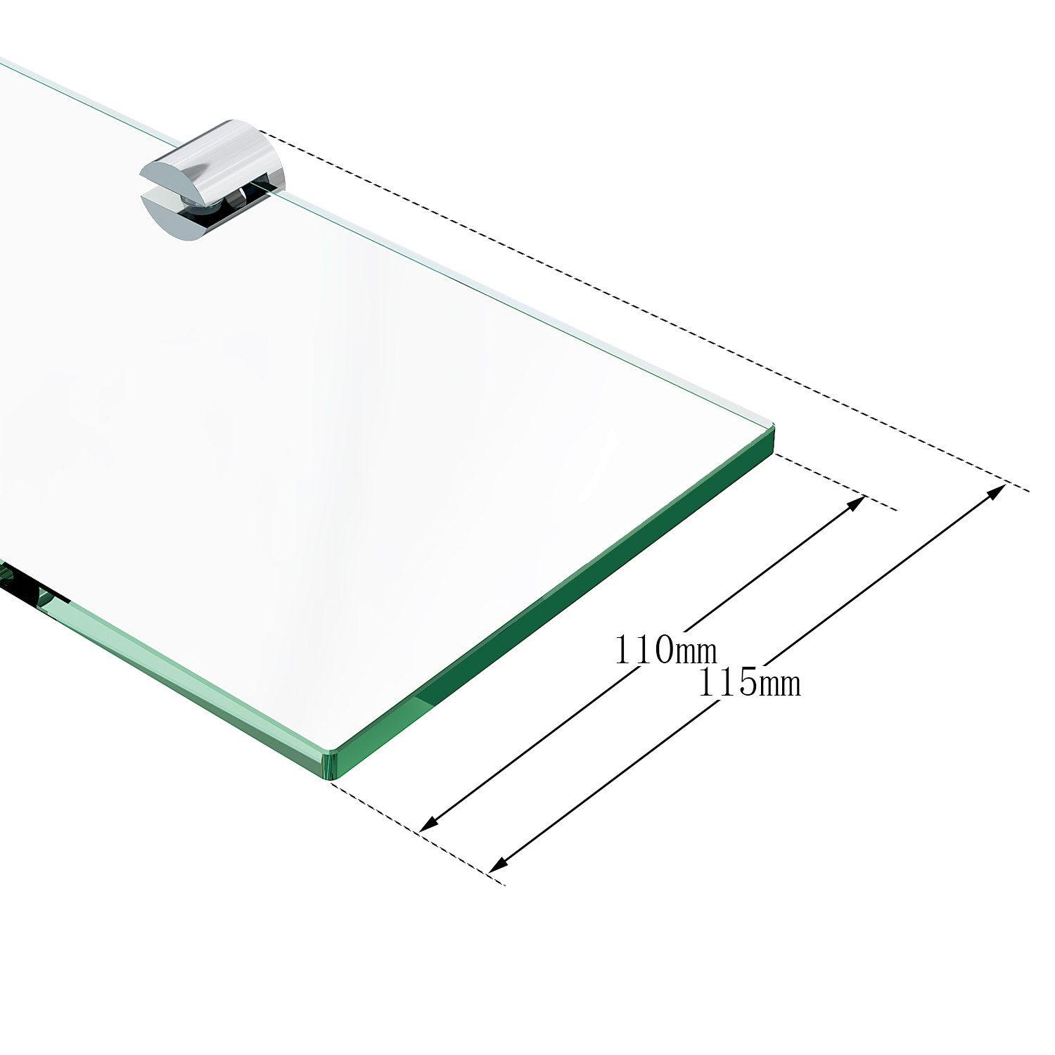 AQUABATOS Wandregal Glasregal Badezimmer aus Sicherheitsglas ESG Wandablage günstig online kaufen