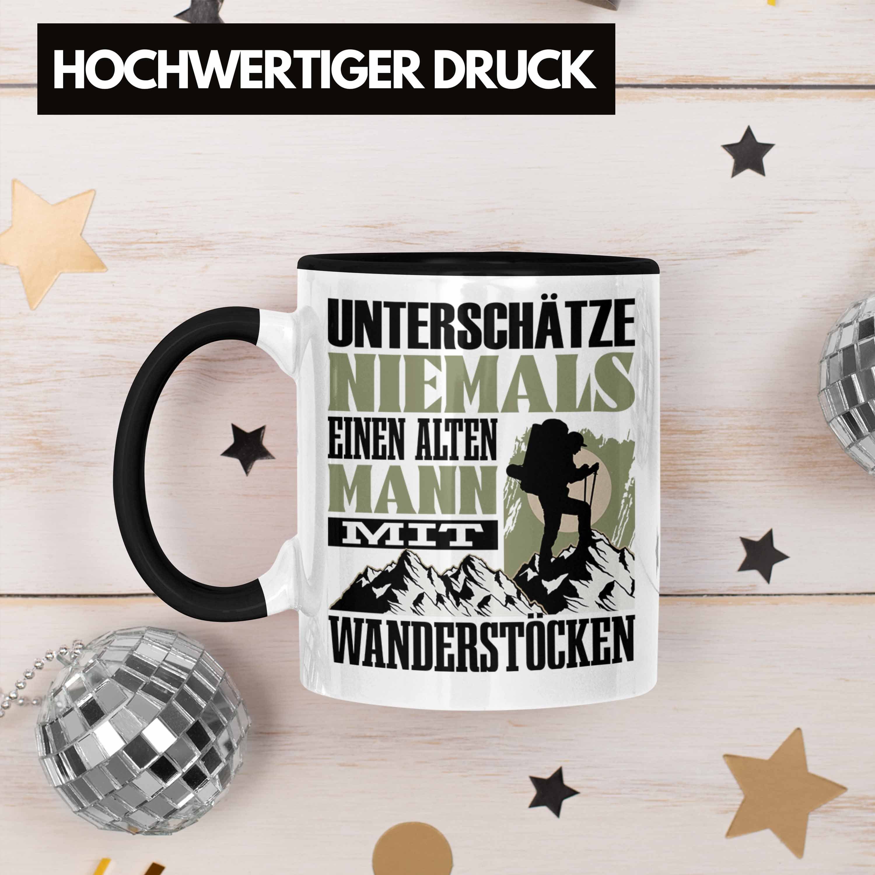 Wanderer Trendation Schwarz für Lustiger Geschenk Niema Unterschätze Tasse Tasse Spruch Wander