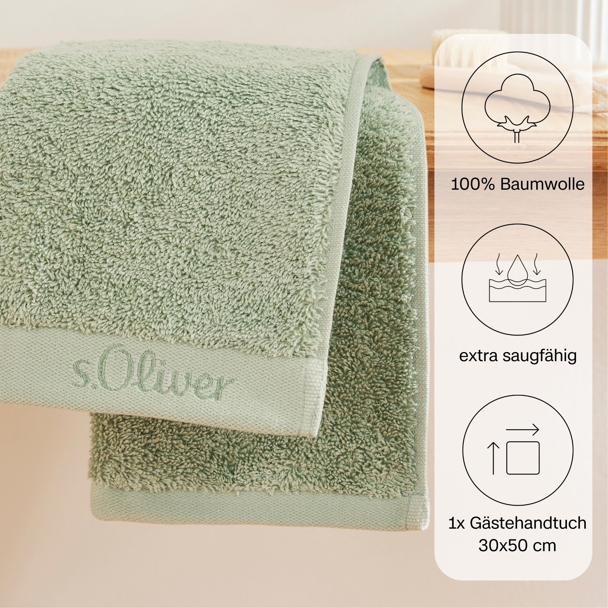 s.Oliver Gästehandtuch s.Oliver, Premium Qualität, 600 günstig online kaufen