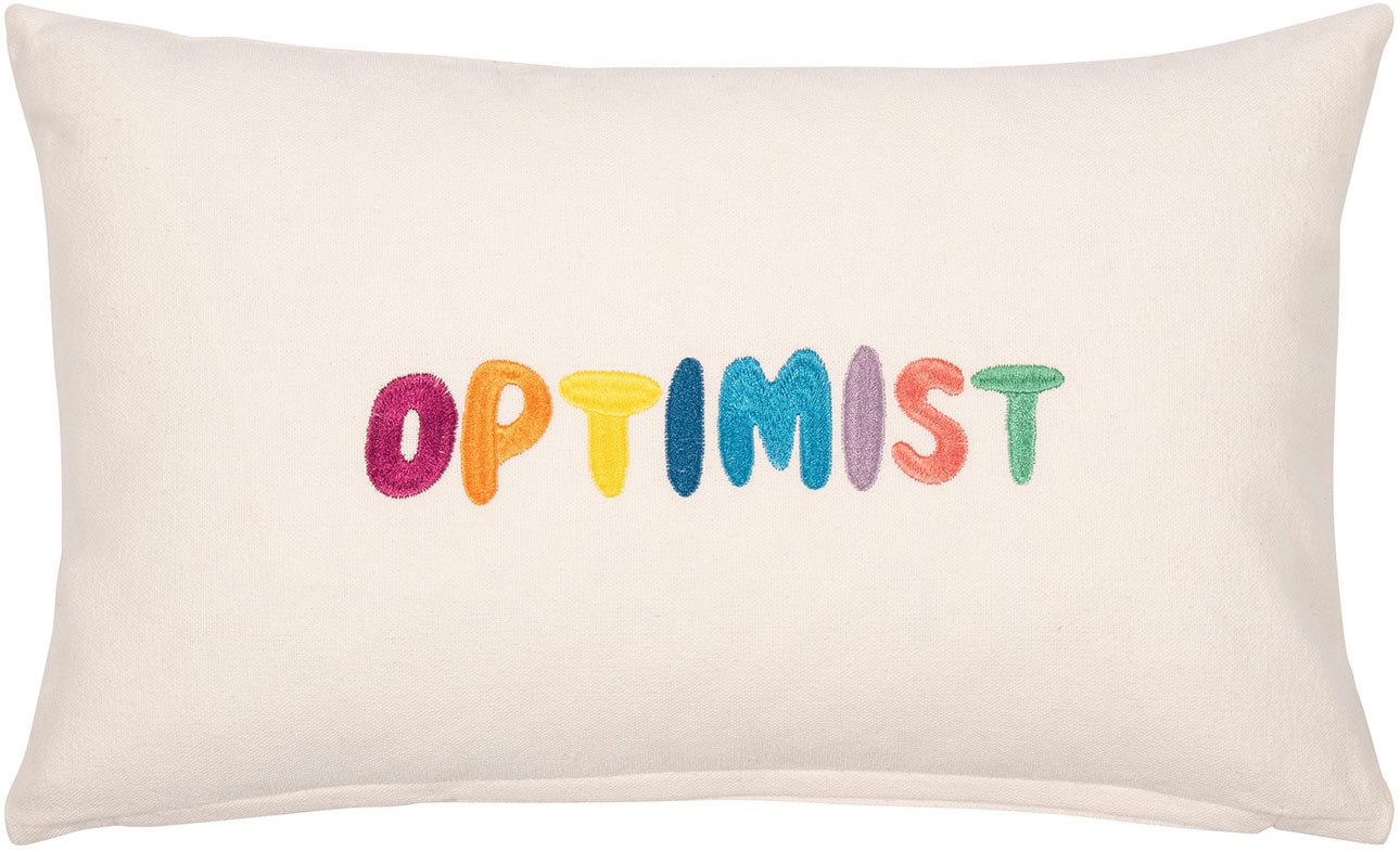 PAD Dekokissen OPTIMIST, Made in Europe, Kissenhülle ohne Füllung, 1 Stück, 30x50 cm