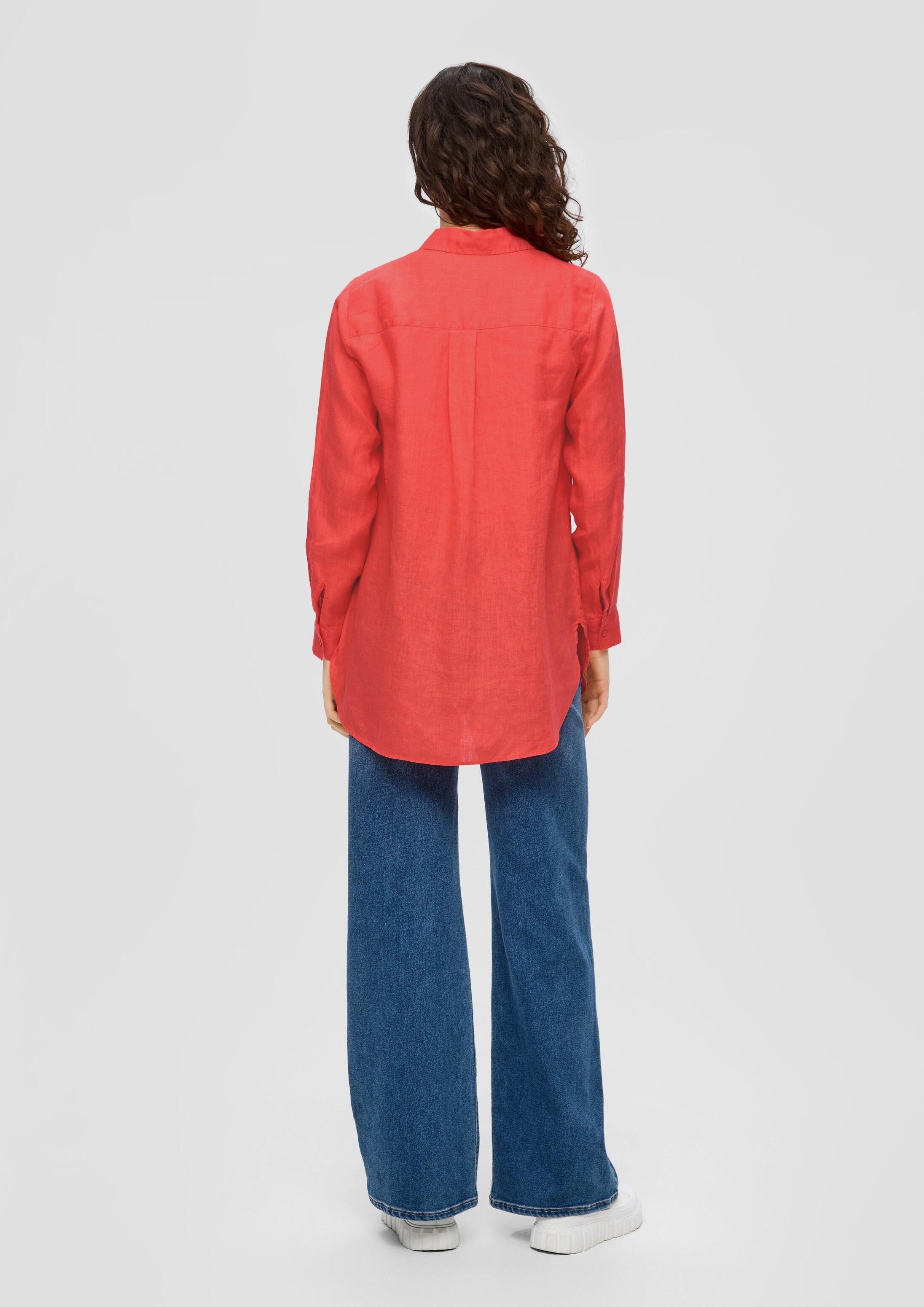 s.Oliver Langarmbluse Bluse Lange Bluse aus Leinen