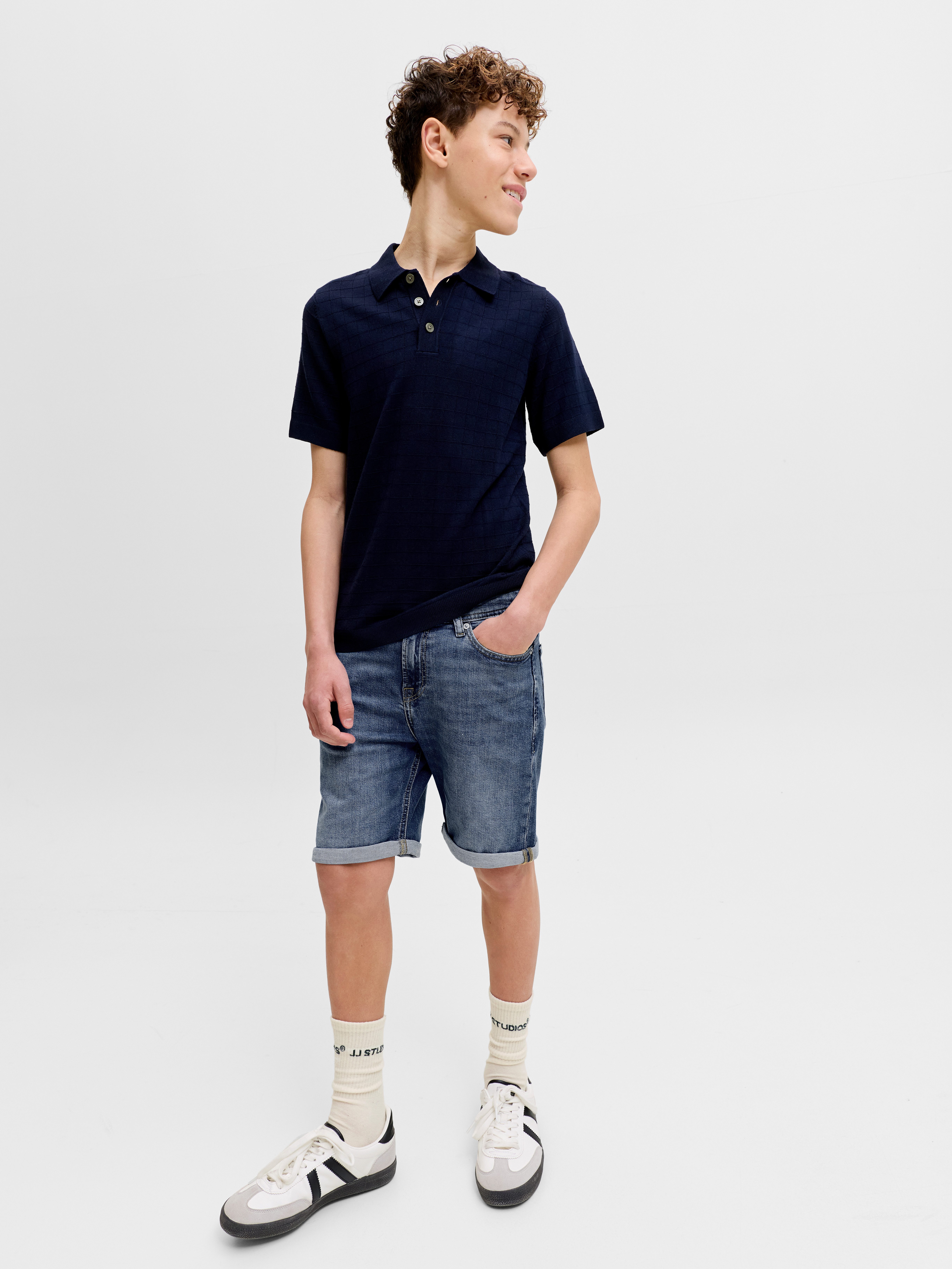 Jack & Jones Junior Shorts JJIRICK bequem mit mittlerer Taille für Jungen unifarben, modisch, regular fit, Web – Bild 5 von 5