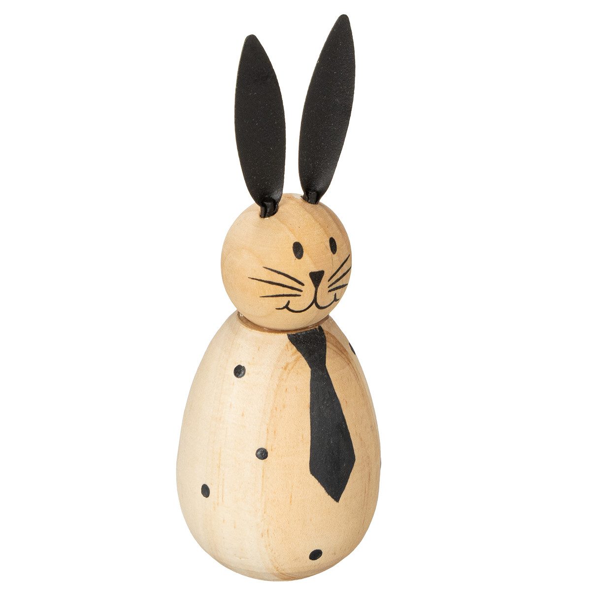 Florists Products Osterhase Frühlingshafte Holz Osterdeko Hase mit Metall-Details für, 2 Stück