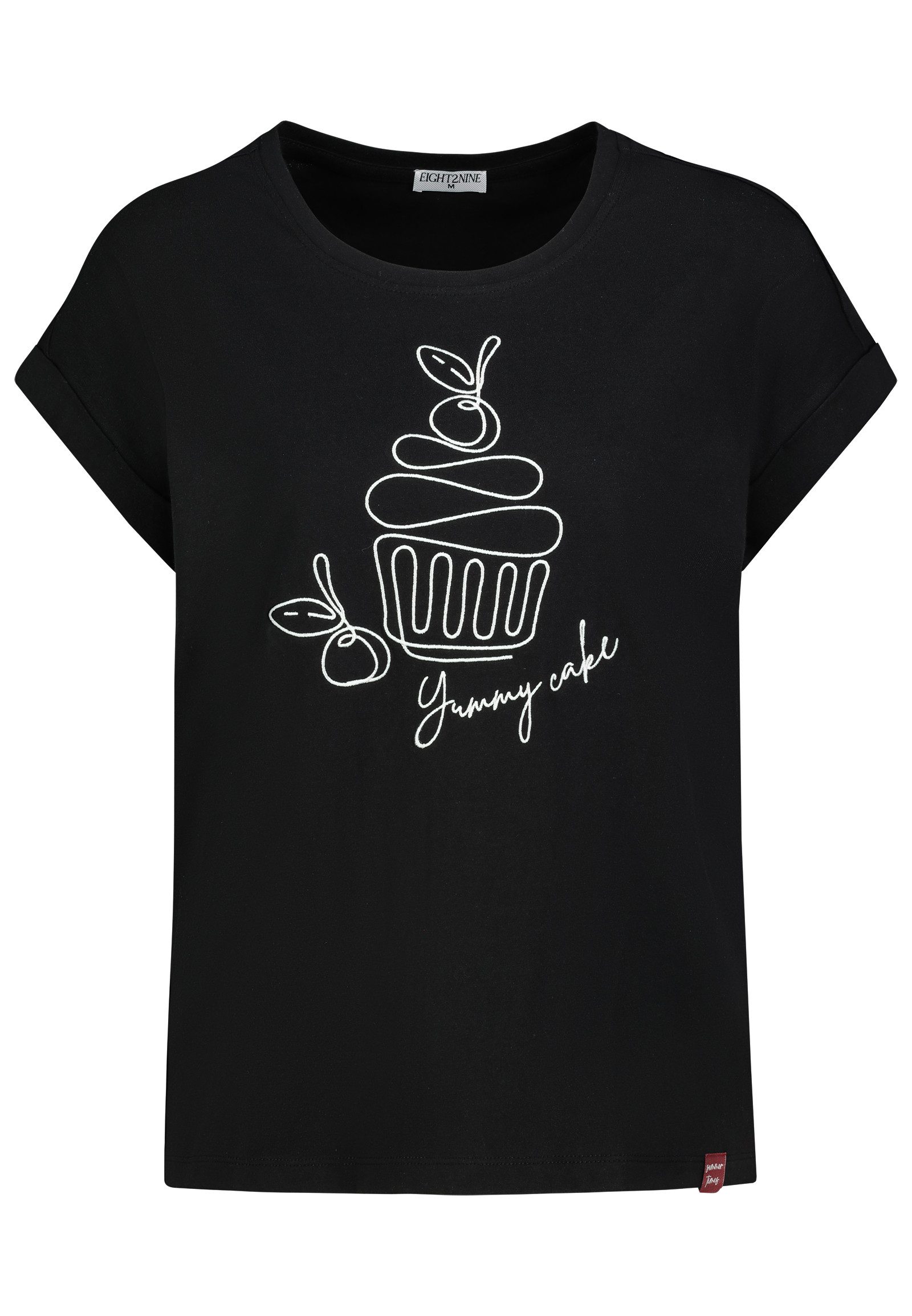 Eight2Nine T-Shirt Minimalistischer Rückenprint Kurzarm Rundhals Modern (1-tlg) D12022M02335Q_T-shirts