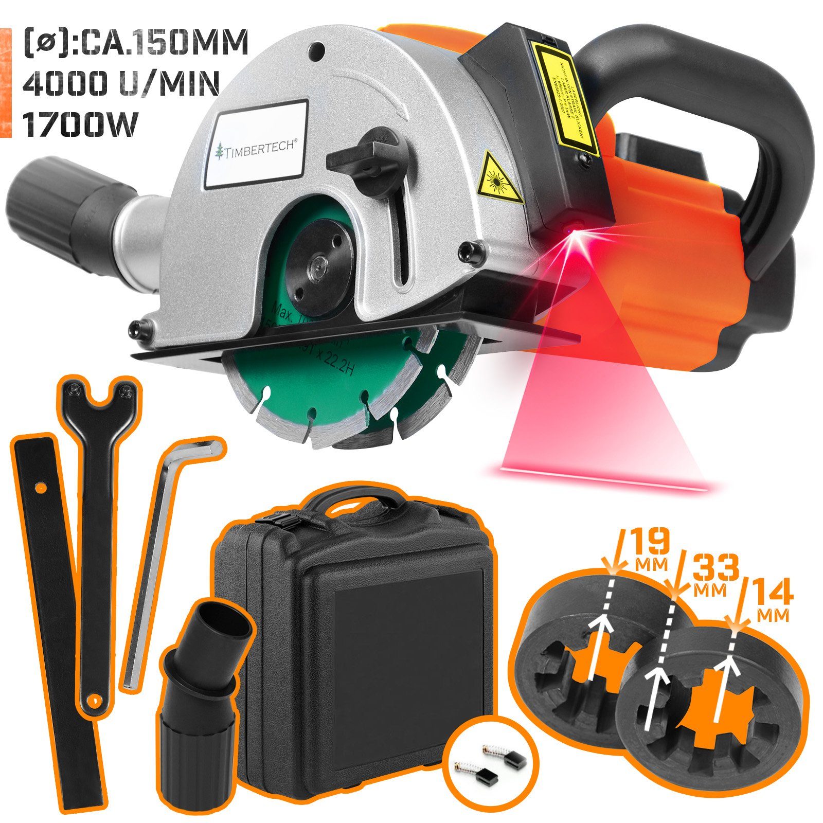 TIMBERTECH Mauernutfräse Mauernutfräse mit Laser - günstig online kaufen