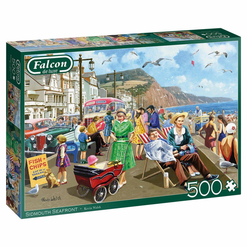 Jumbo Spiele Puzzle Falcon Sidmouth Seafront 500 Teile, 500 Puzzleteile