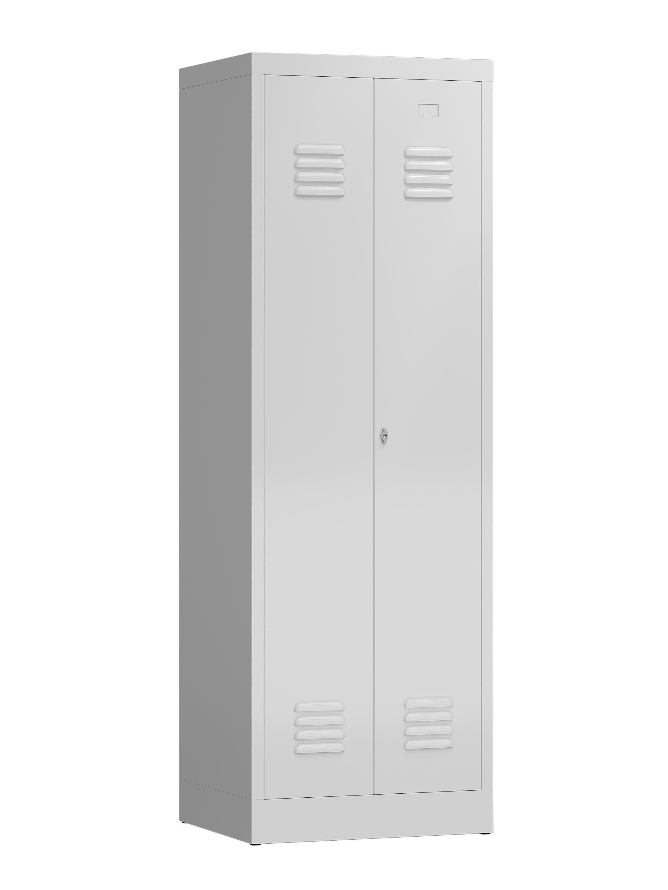 Spind ClassiX Garderobenschrank, 2 Abteile mittig schließend, 1800 x 590 x