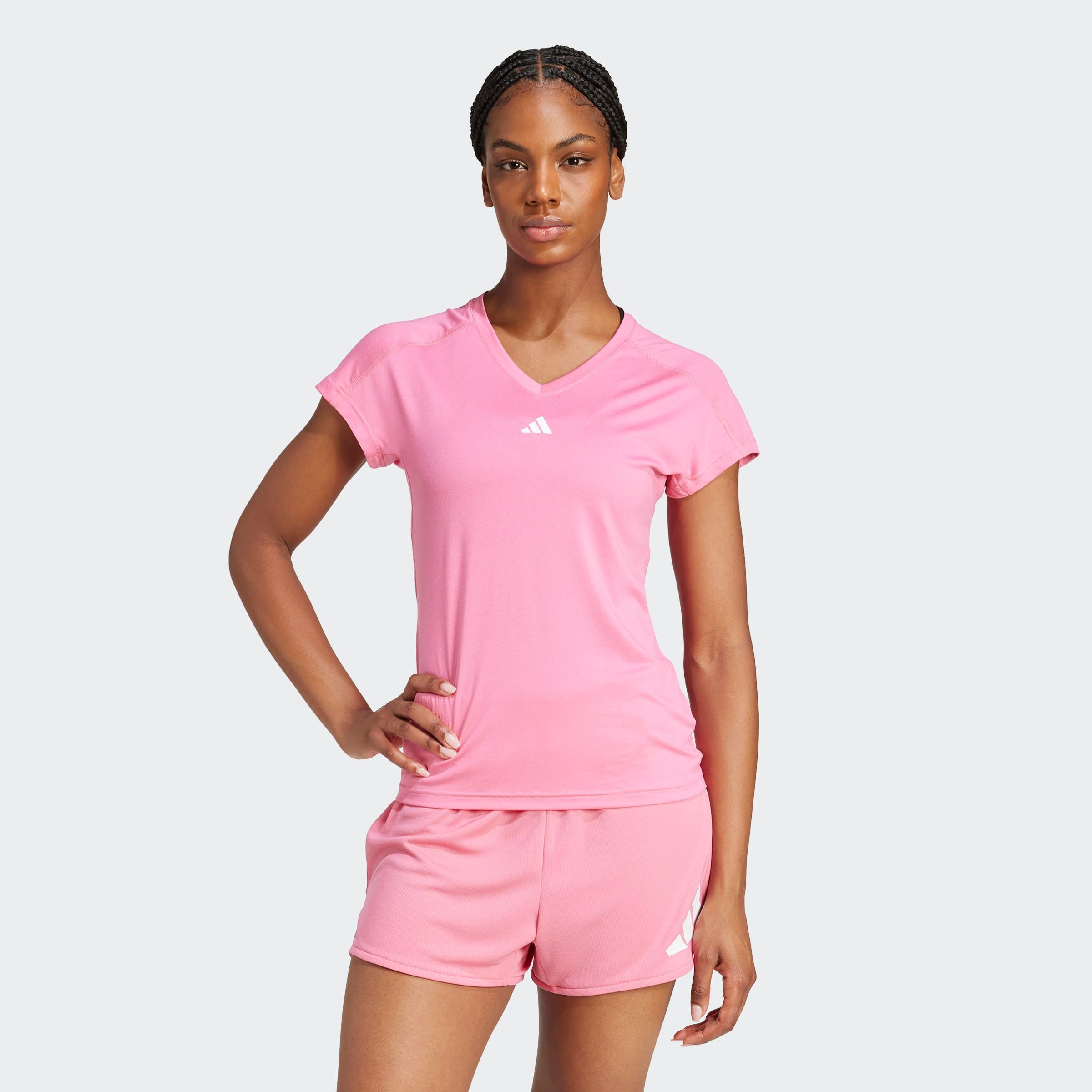 adidas Performance T-Shirt TR-ES MIN T Trainingsshirt, feuchtigkeitsabsorbierend mit V Ausschnitt