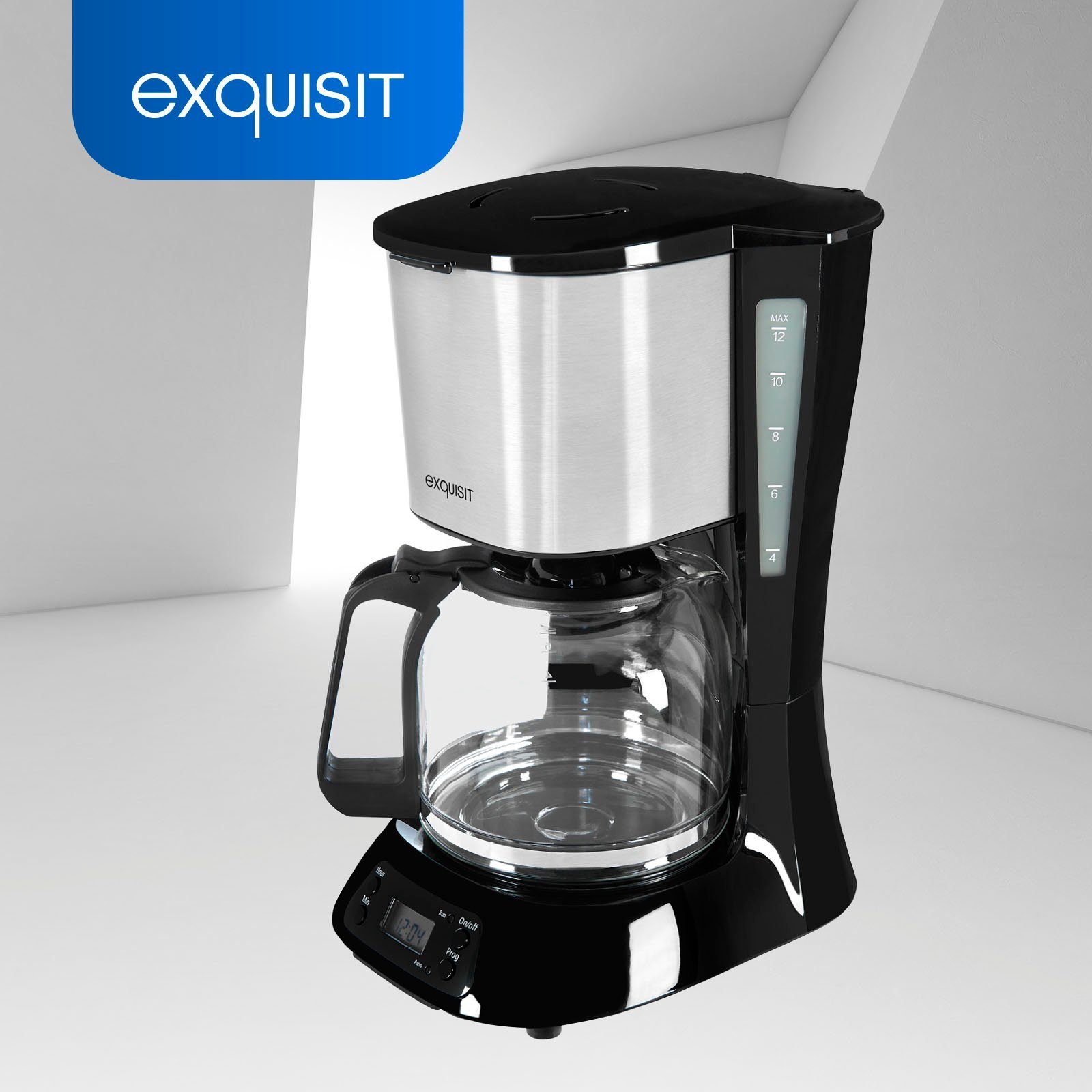 KA exquisit Filterkaffeemaschine Kaffeekanne, 6119 1,5l Papierfilter isw, 1x4