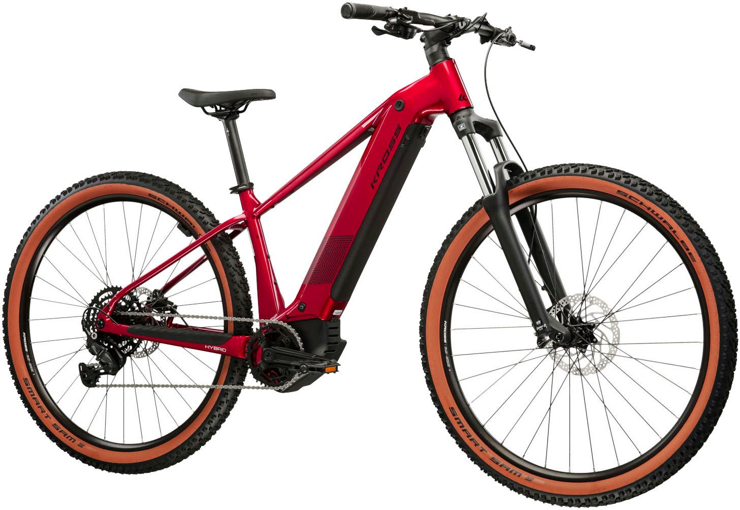 Kross E-Bike Mountainbike Influx Hybrid 2.0 16,7Ah / BOSCH 600 Wh 29" rot 9 Gänge 2026, 9 Gang Shimano CUES U4000 Schaltwerk, Kettenschaltung, Mittelmotor, 600 Wh, BOSCH PERFORMANCE LINE PX 36 V/250 W, Mittelmotor