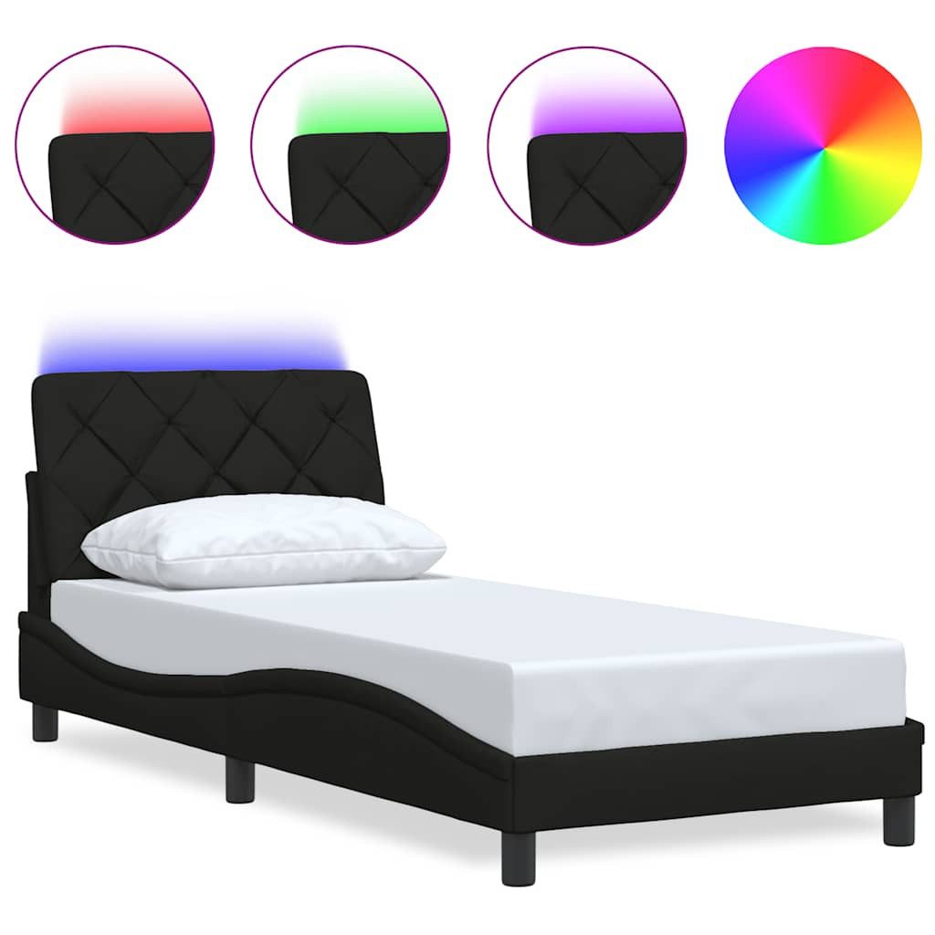 vidaXL Bett Bettgestell mit LED ohne günstig online kaufen