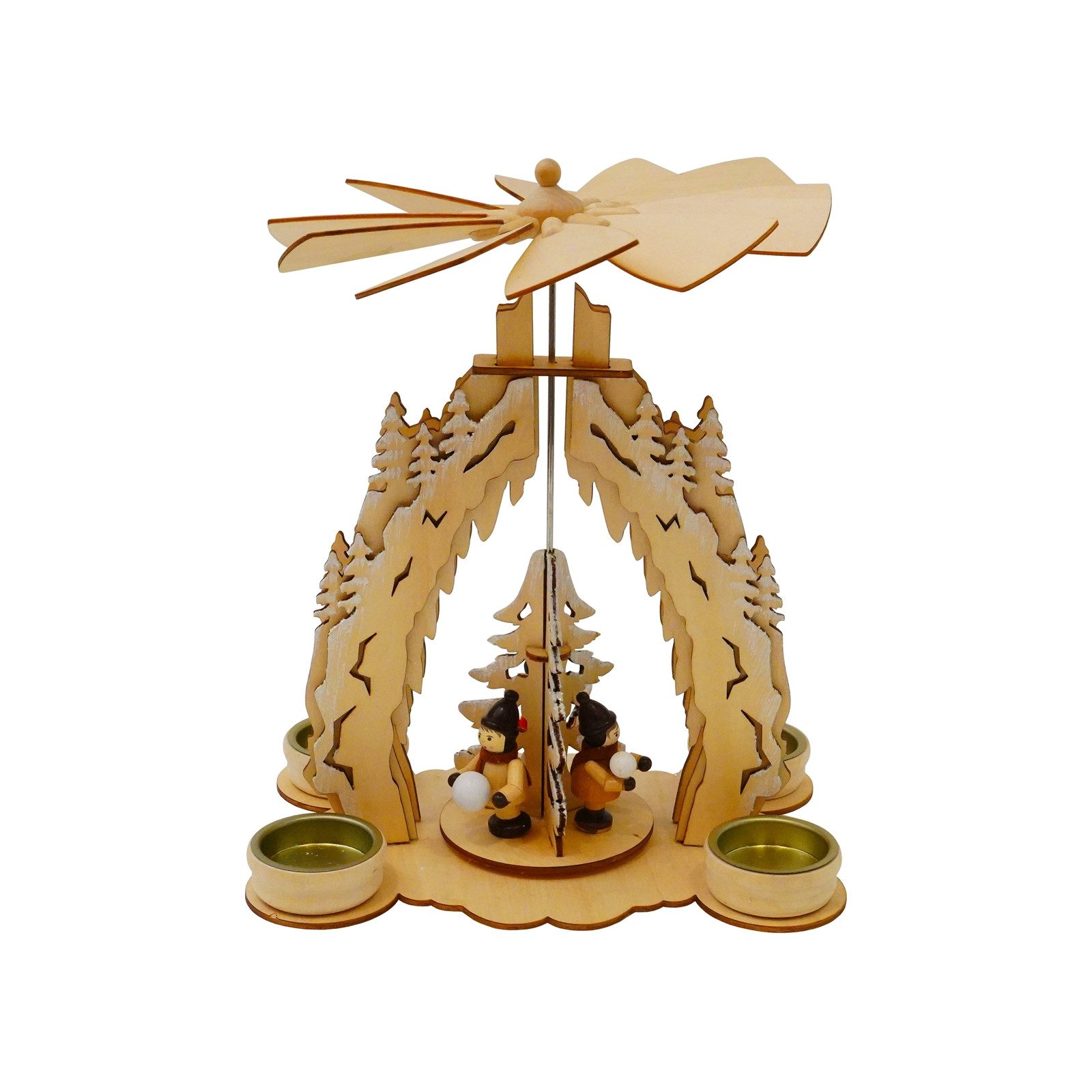 Weihnachtspyramide Tischpyramide Schneeball