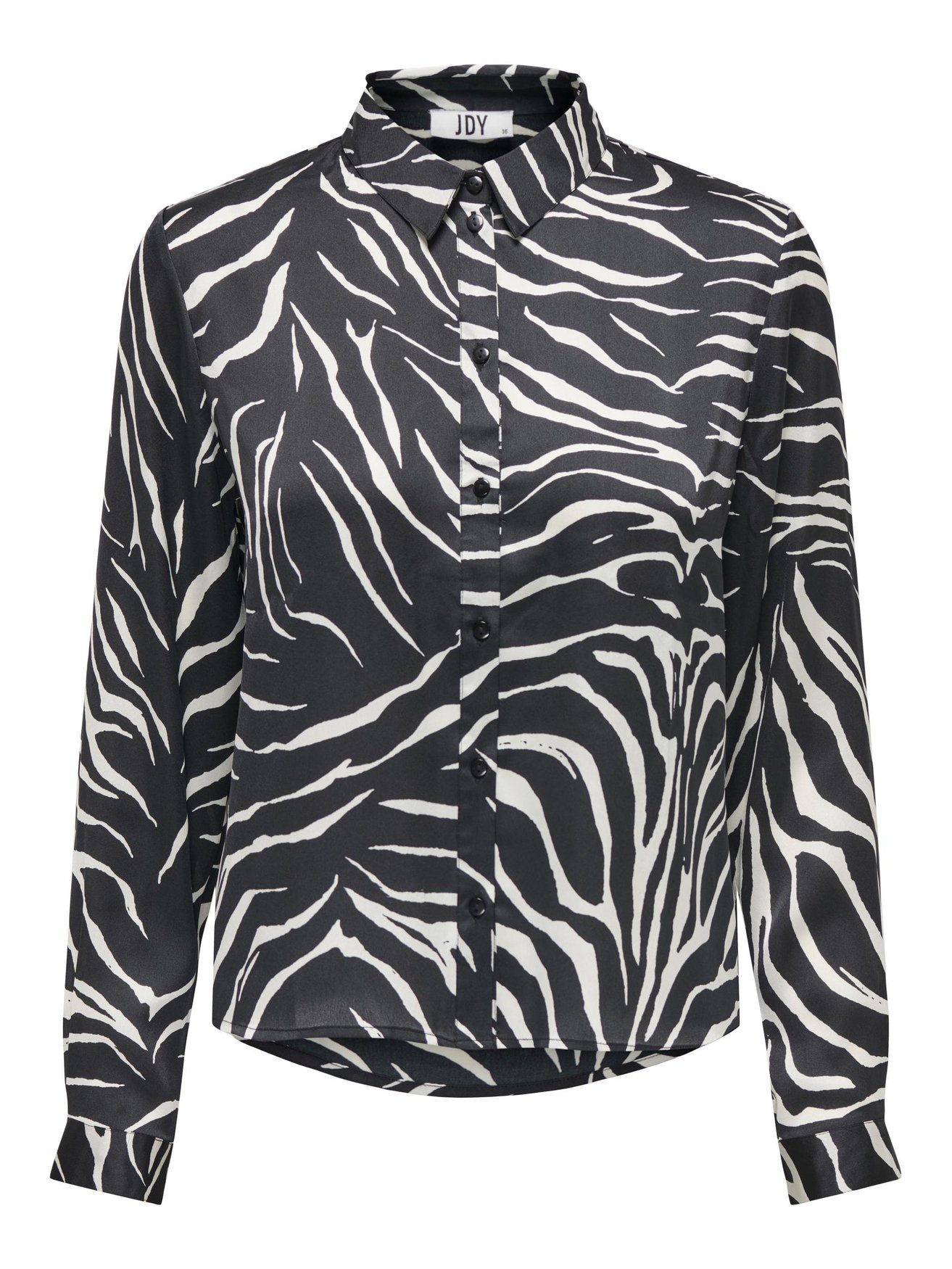 JACQUELINE de YONG Blusenshirt Elegante Satin Bluse Langarm Tunika Hemd Business JDYFIFI 4470 in Schwarz-2