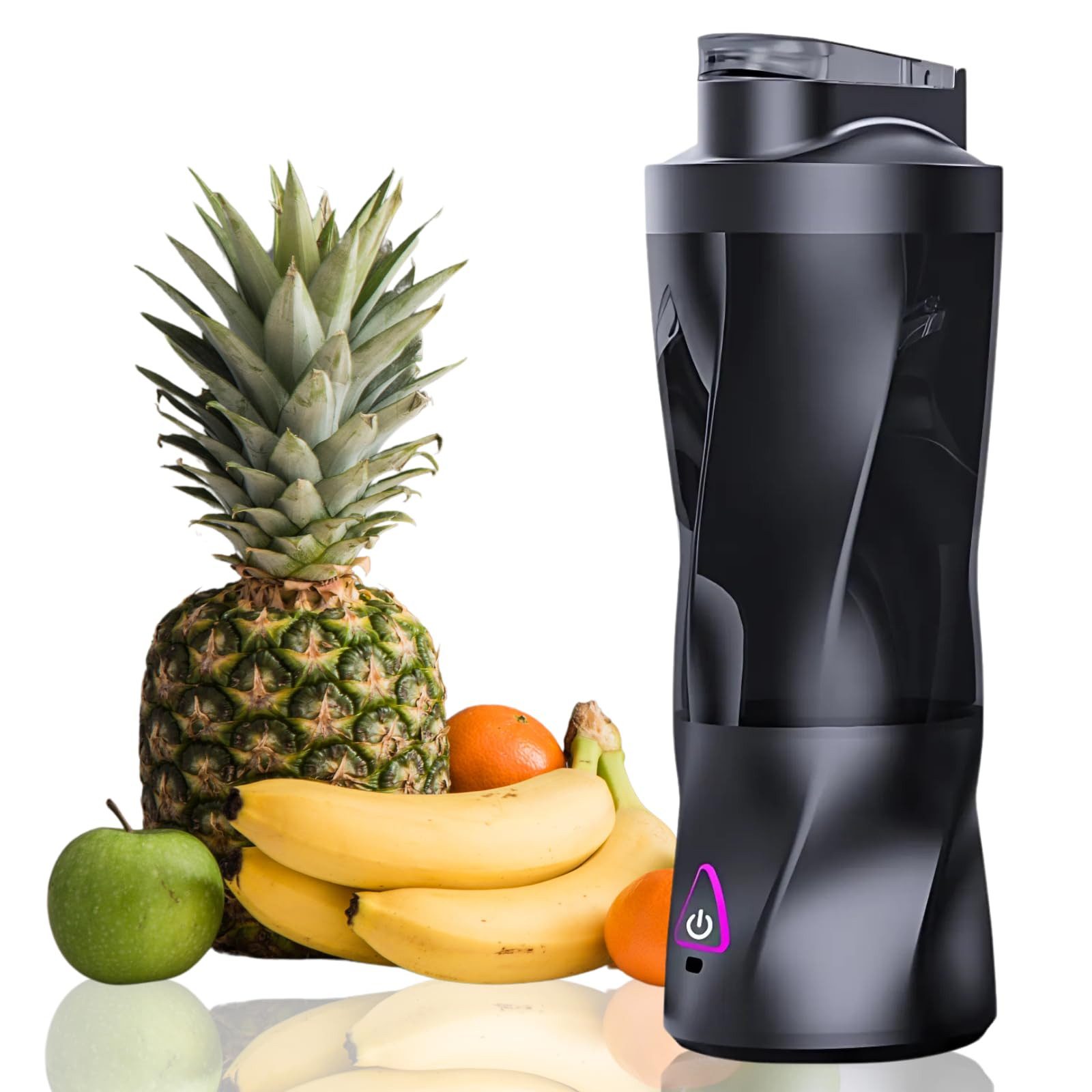 Tekoo Akku-Smoothie-Maker Standmixer To Go 700ml, 360W & 6000mAh Akku für Smoothies, 360 W, 360W Hochleistungsmotor, 6-fach Edelstahlklinge, Ice-Crush-Funktion