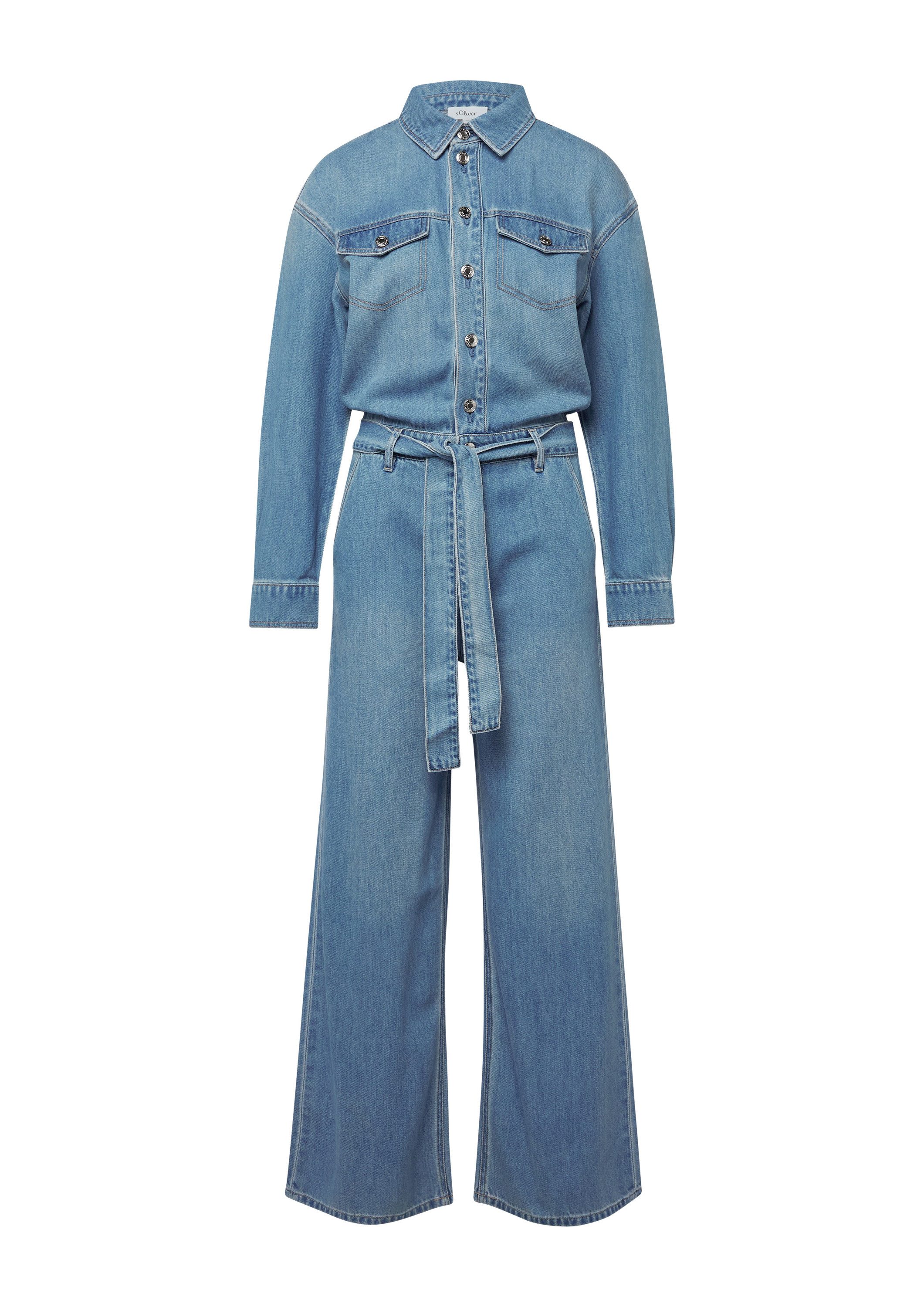 s.Oliver Jumpsuit Overall Denim-Overall mit Gürtel