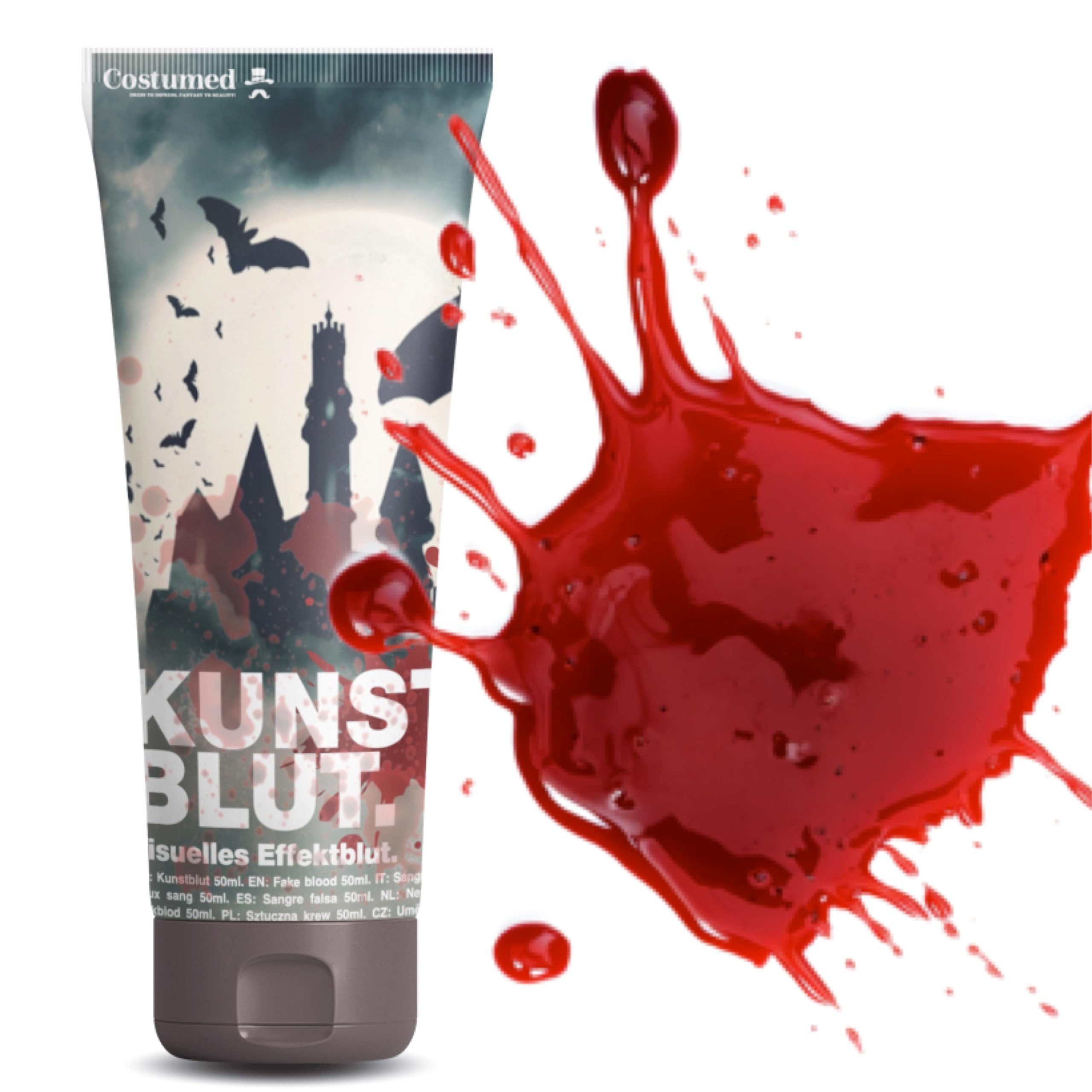 Costumed Kostüm 50 ml Fake Blood - Blut - täuschend echt & abwaschbar - Kunstblut
