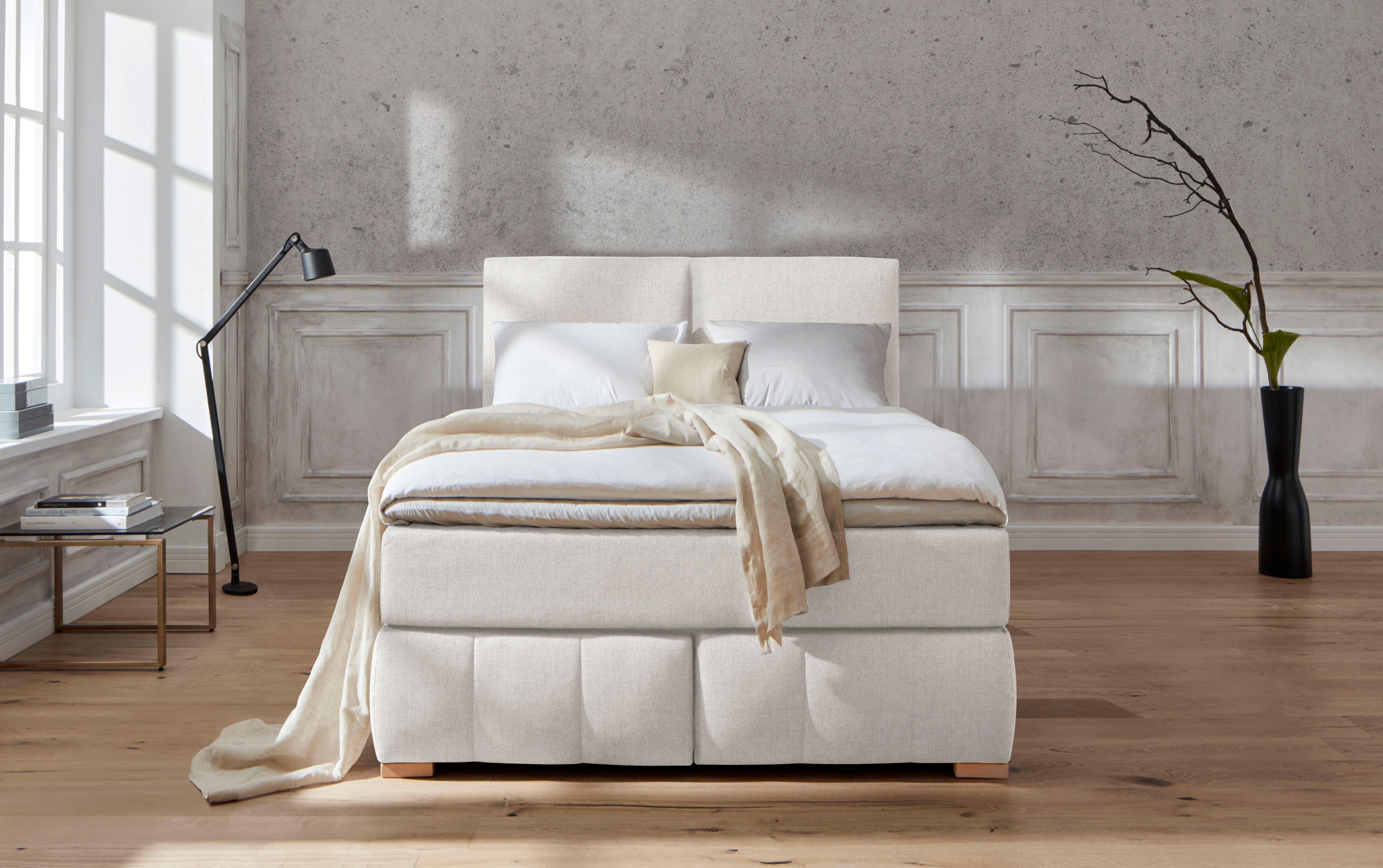 Home affaire Boxspringbett Wehma, inkl. Topper in 3 verschiedenen Matratzen, auch in Samtstoff
