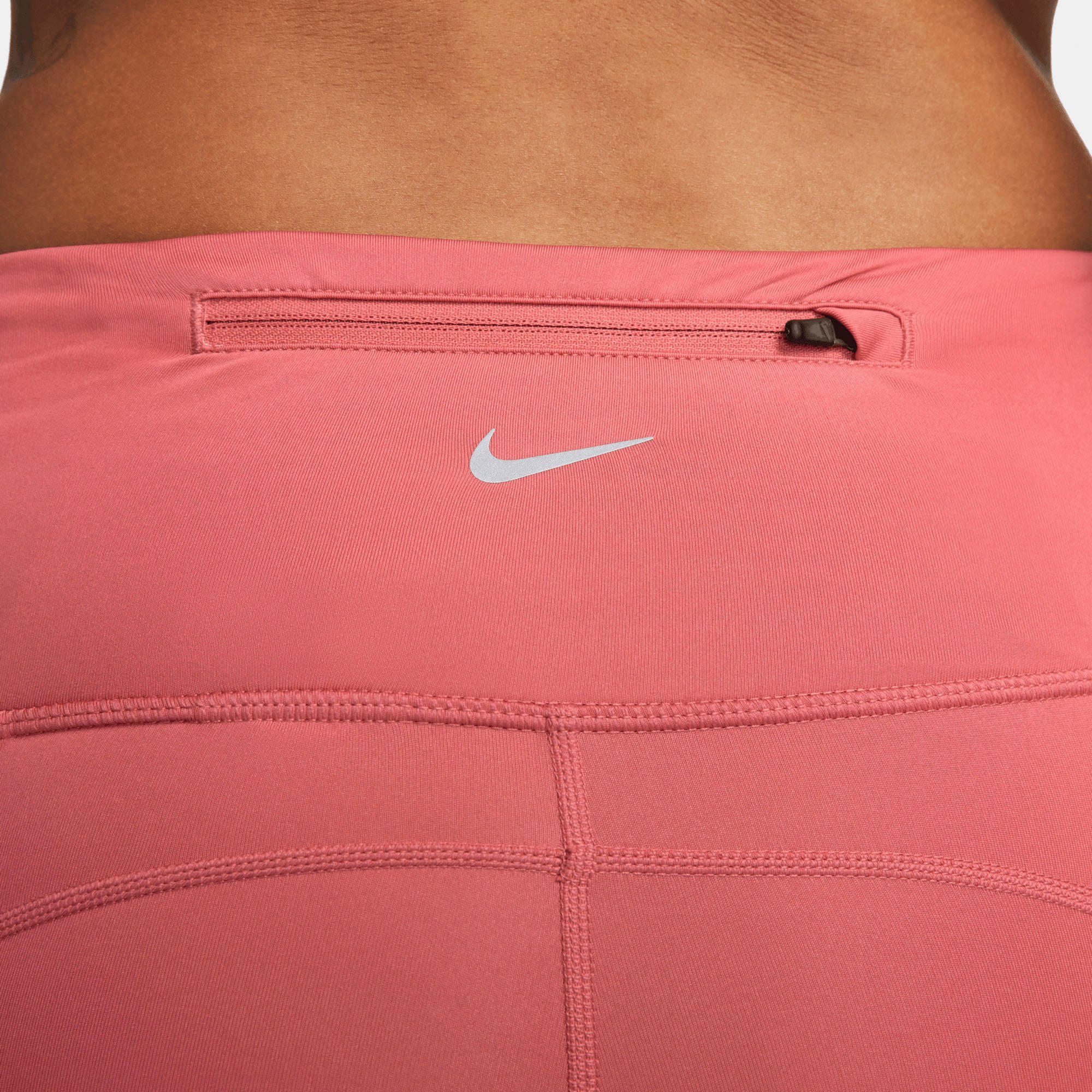 Nike Lauftights Dri-FIT Leggings Mid-Rise / rot Women's Fast