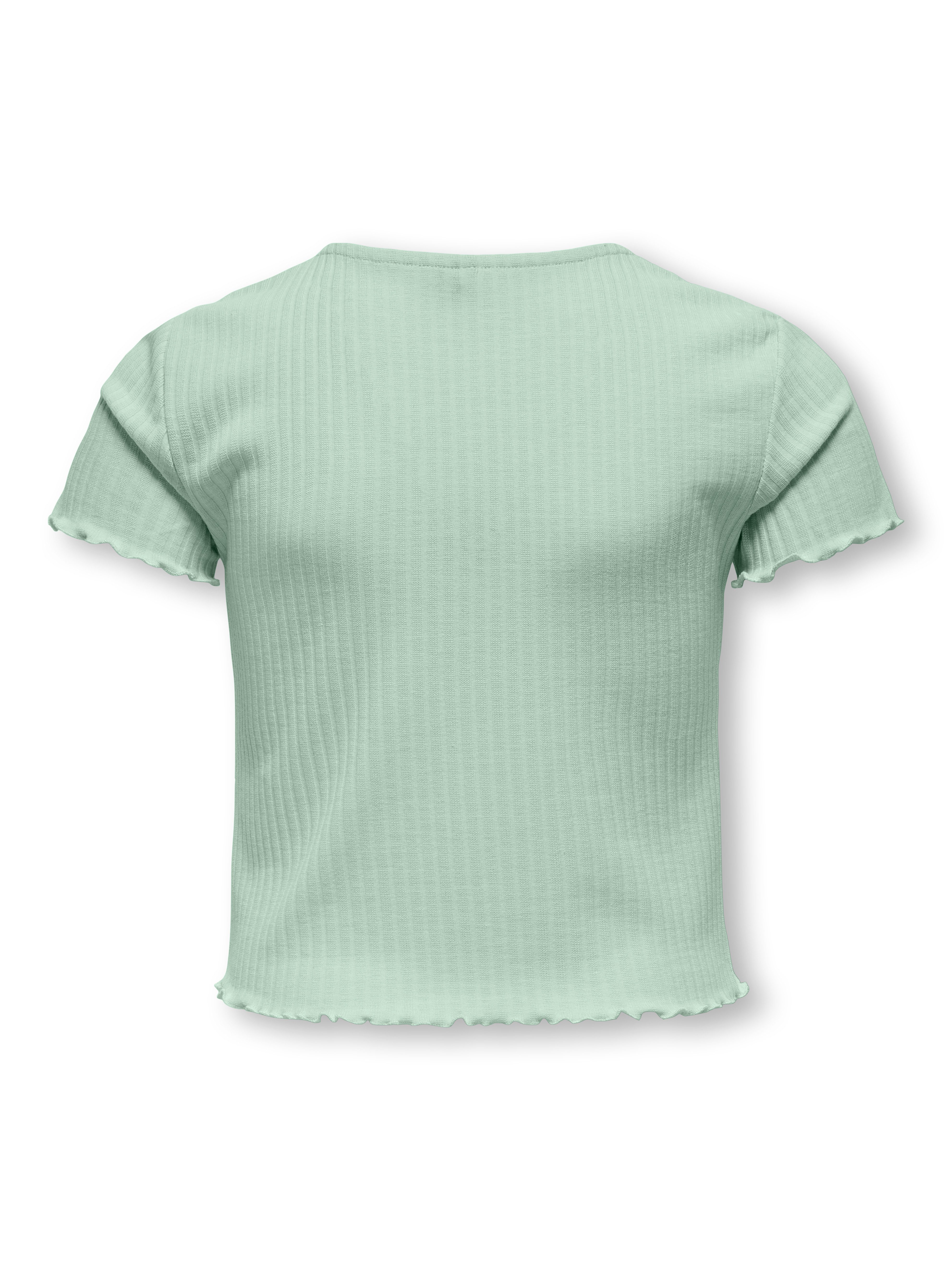 KIDS ONLY T-Shirt KOGNELLA S/S O-NECK TOP NOOS JRS mit süßer Wellenkante