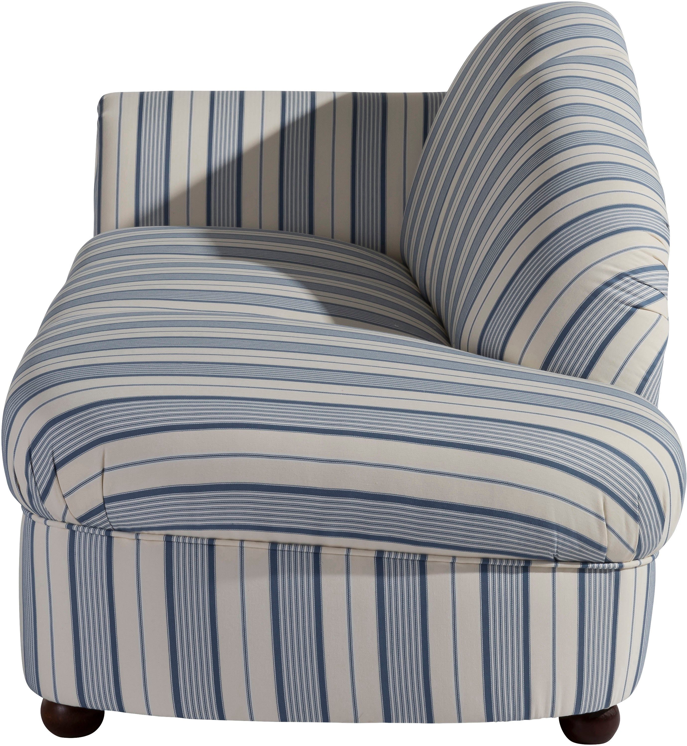 Max Winzer® Recamiere Caros, klassisch moderne Recamiere im Landhausstil, Solitärmöbel, komfortabler Sitzkomfort durch Federkern, Retro, Streifendesign