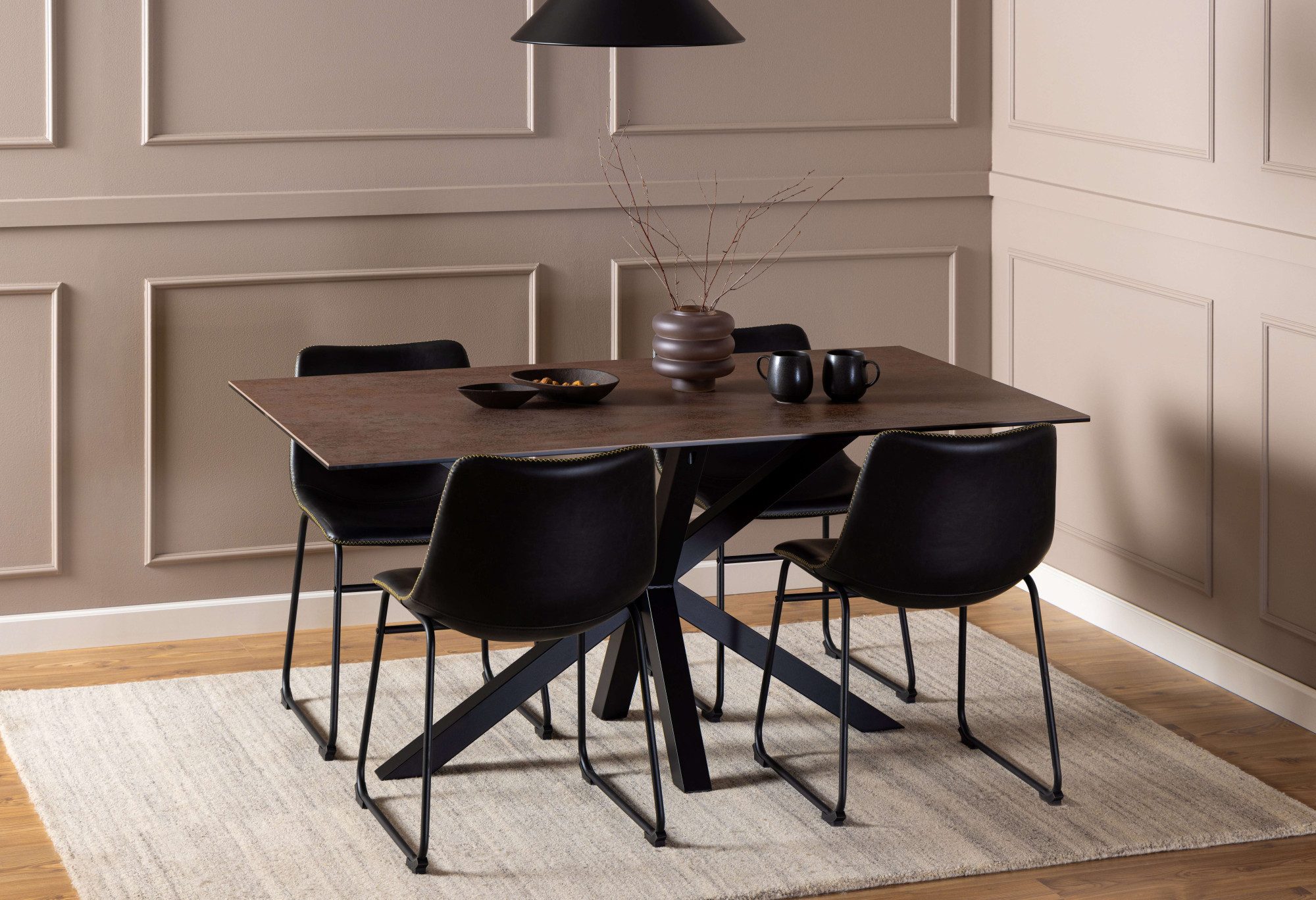 ACTONA GROUP Esstisch Heaven mit Keramikplatte & stabilem Stahlgestell, mehrere Varianten (Breite: 135, 160 und 200 cm), Pflegeleichter Design-Esstisch – robust, stilvoll & langlebig