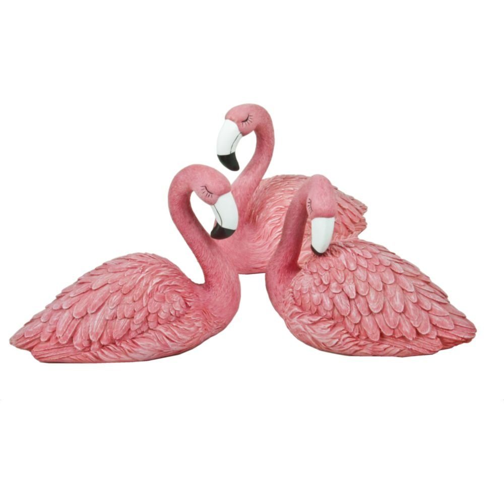 Gartenfigur Gartendeko 3er GartenHero Tierfigur Garten, Set Gartenskulptur 3er Flamingo Gartenfigur Tier Set