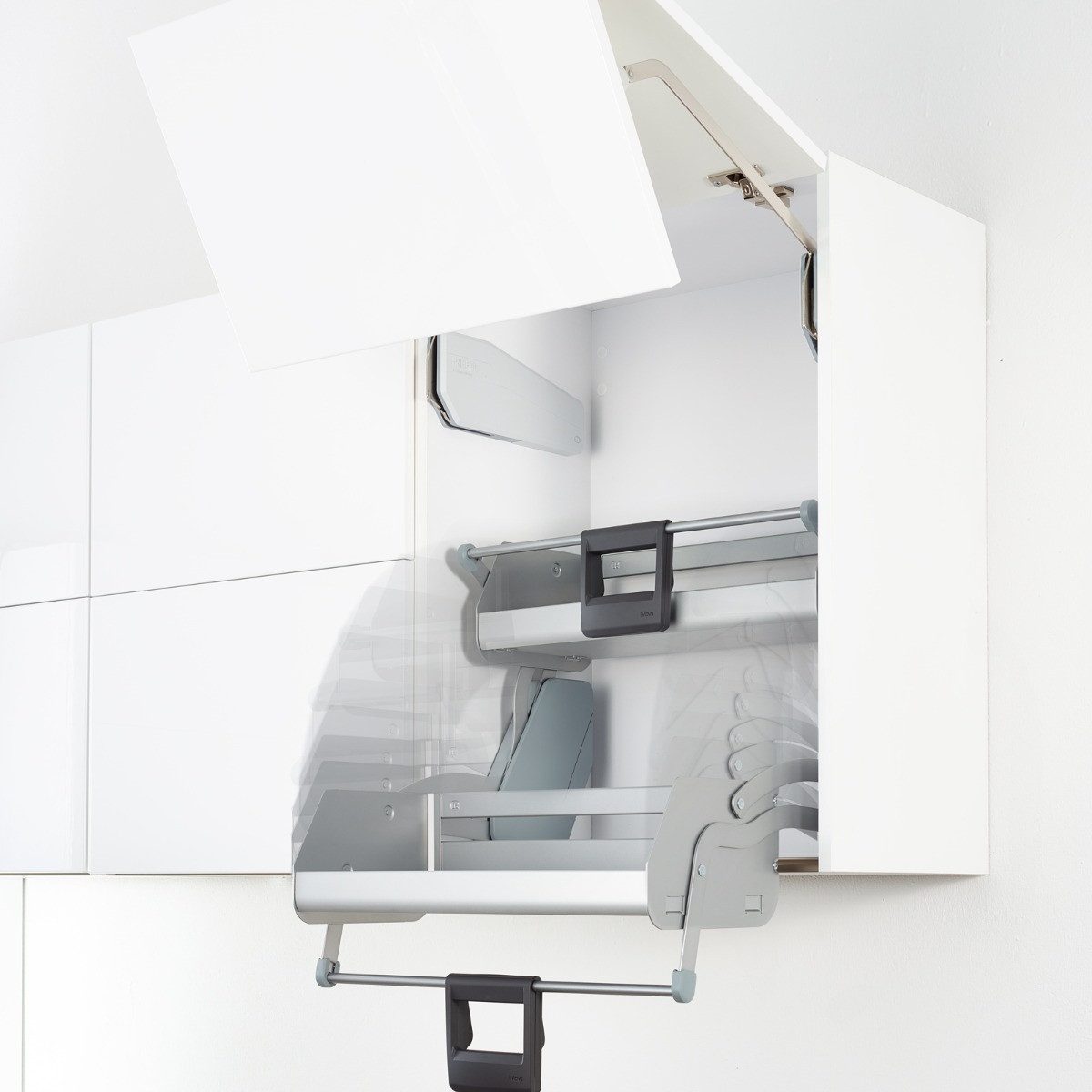 Kesseböhmer Auszug iMove Double Tray 60er Schrankbreite, Oberschrankauszug Häng, Oberschrank Hängeschrank Küchenschrank