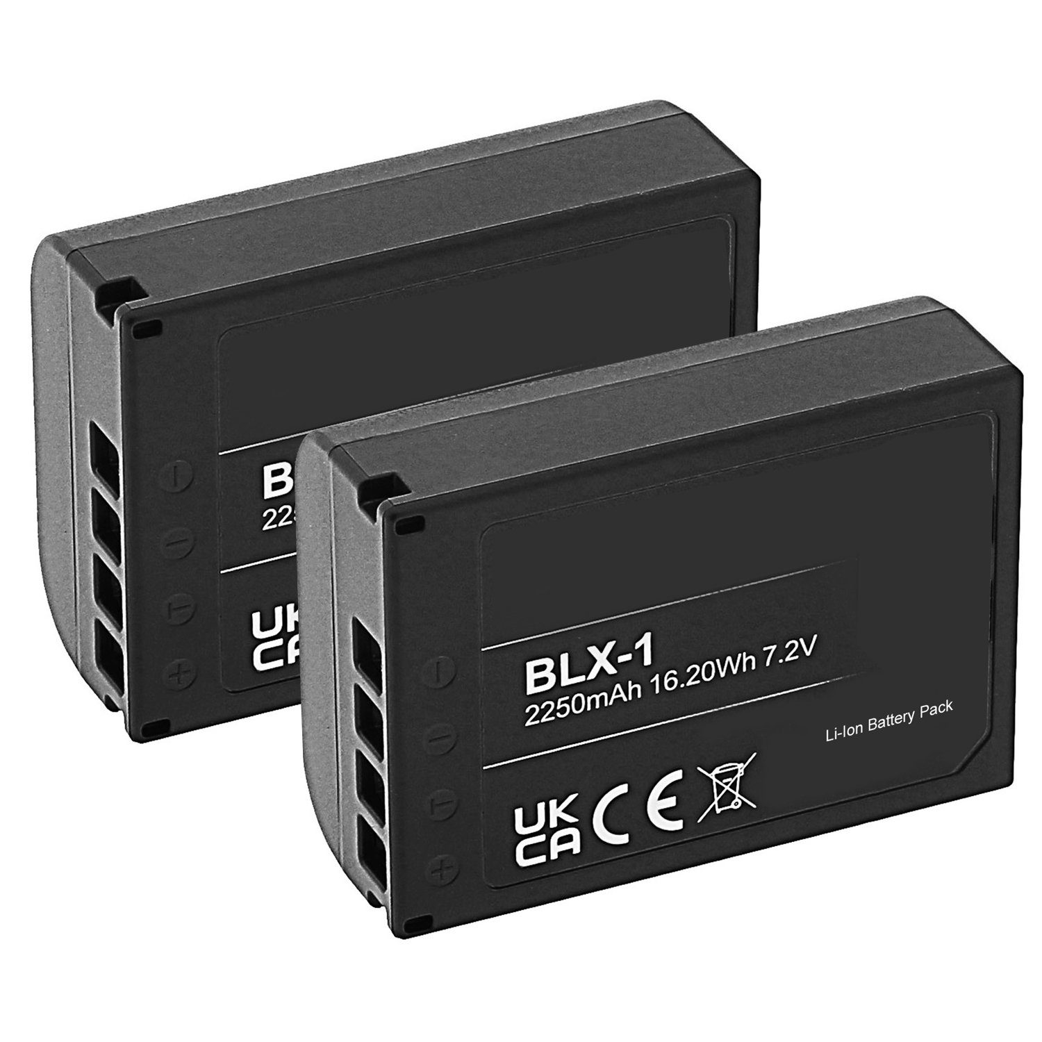 GOLDBATT 2x Akku für Olympus BLX-1 OM-1 BLX1 OM1 Gehäuse aus feuerhemmenden V1 Material Kamera-Akku Ersatzakku 2250 mAh (7,2 V, 2 St) | Akkus und PowerBanks