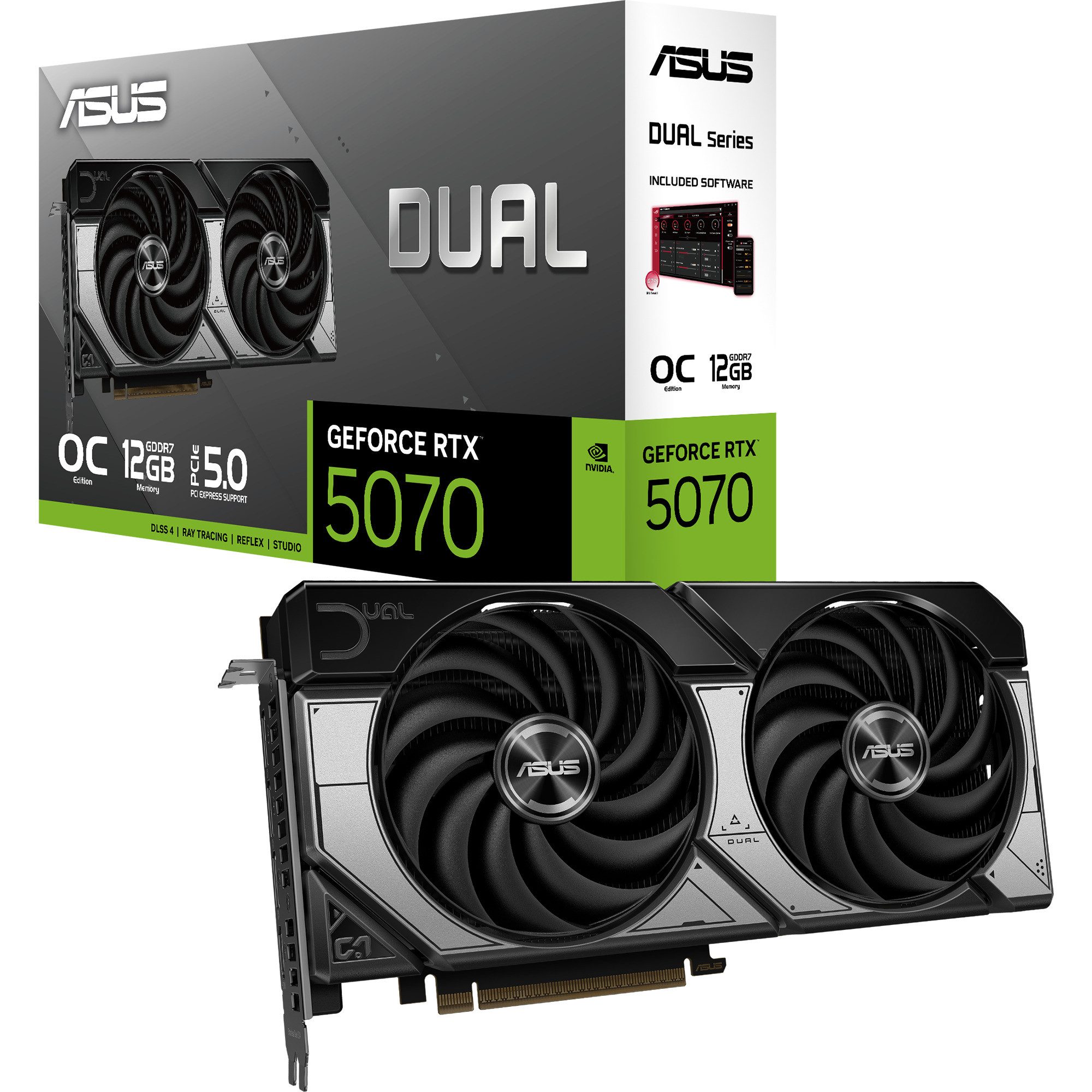 Asus ASUS GeForce RTX 5070 DUAL OC, Grafikkarte, (DLSS Grafikkarte (12 GB)