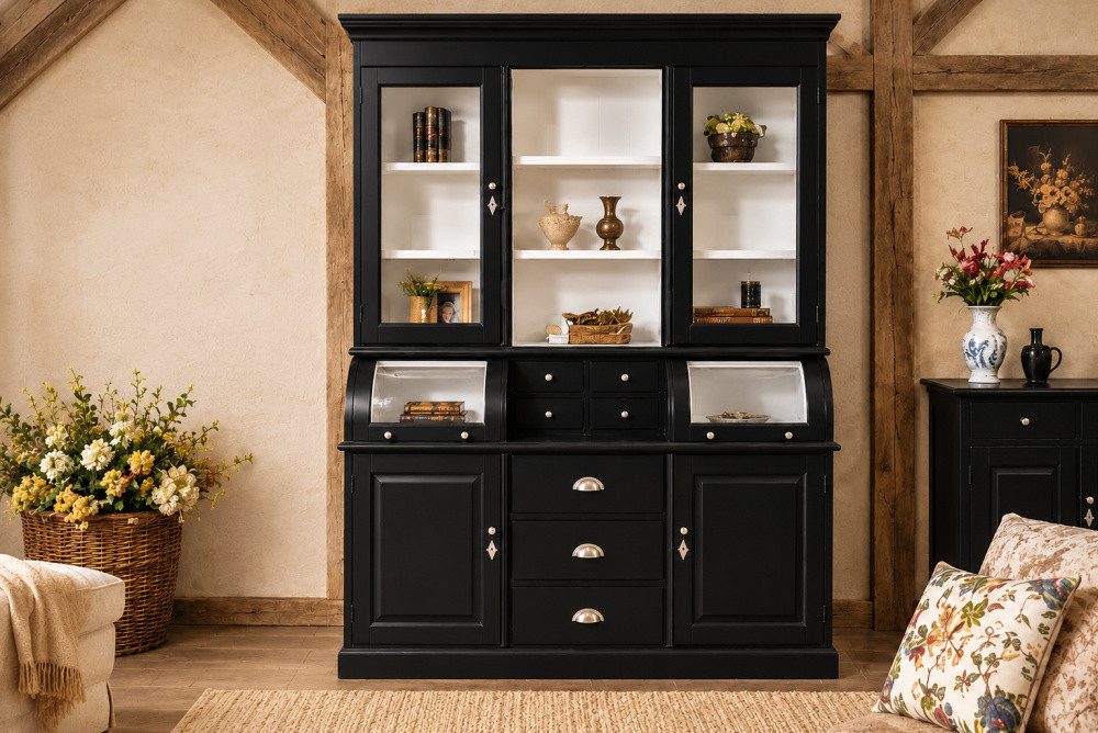 Wohnpalast Buffet Buffet Schrank Berlin 150 cm schwarz
