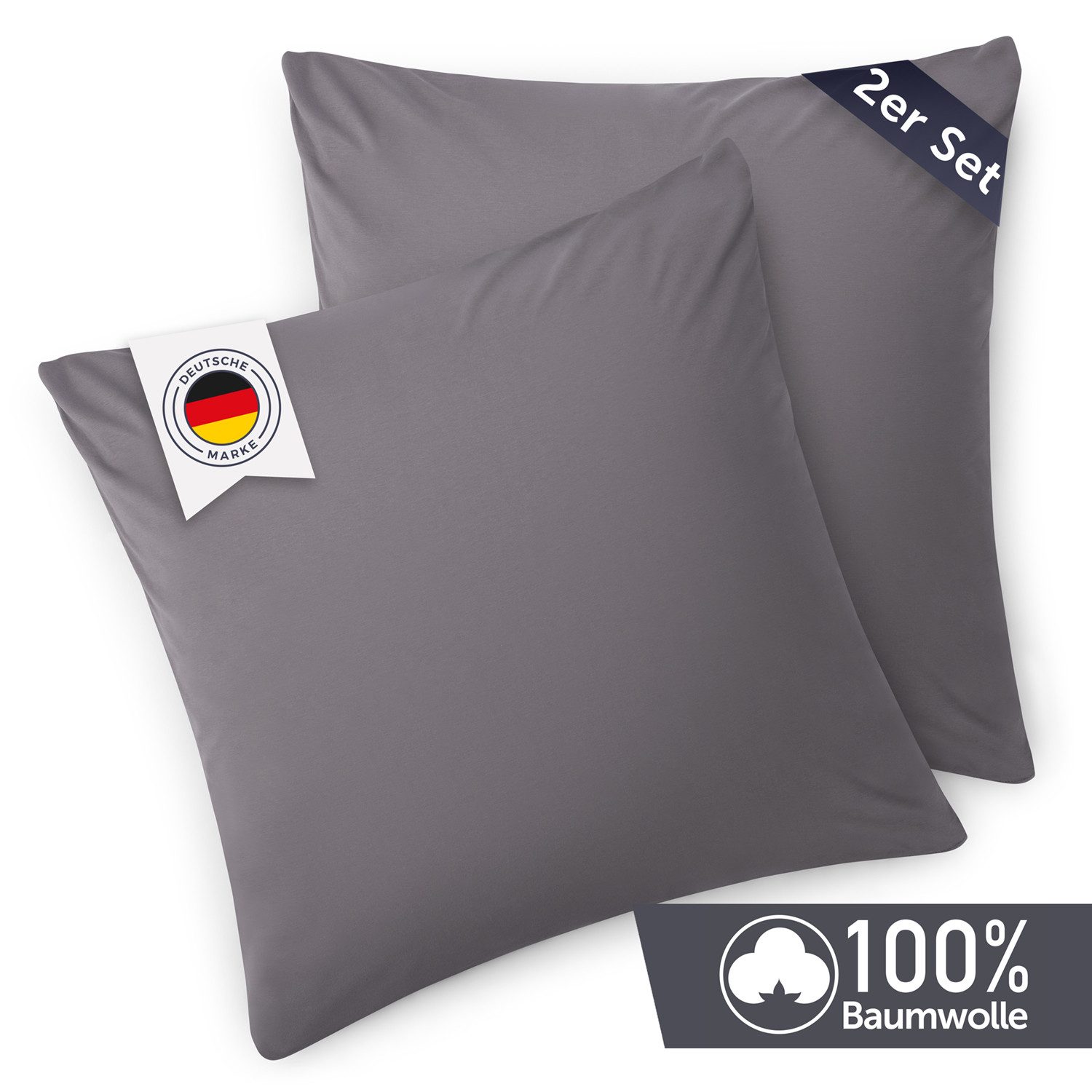 Blumtal Kissenbezug Premium Jersey 2er Set, günstig online kaufen