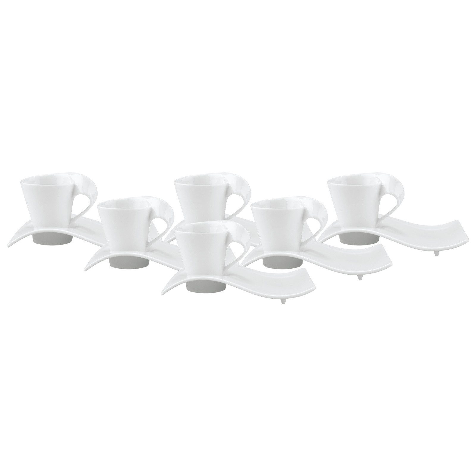 Villeroy & Boch Tasse NewWave Caffè Чашки для эспрессо mit Unterteller 80 ml, Porzellan