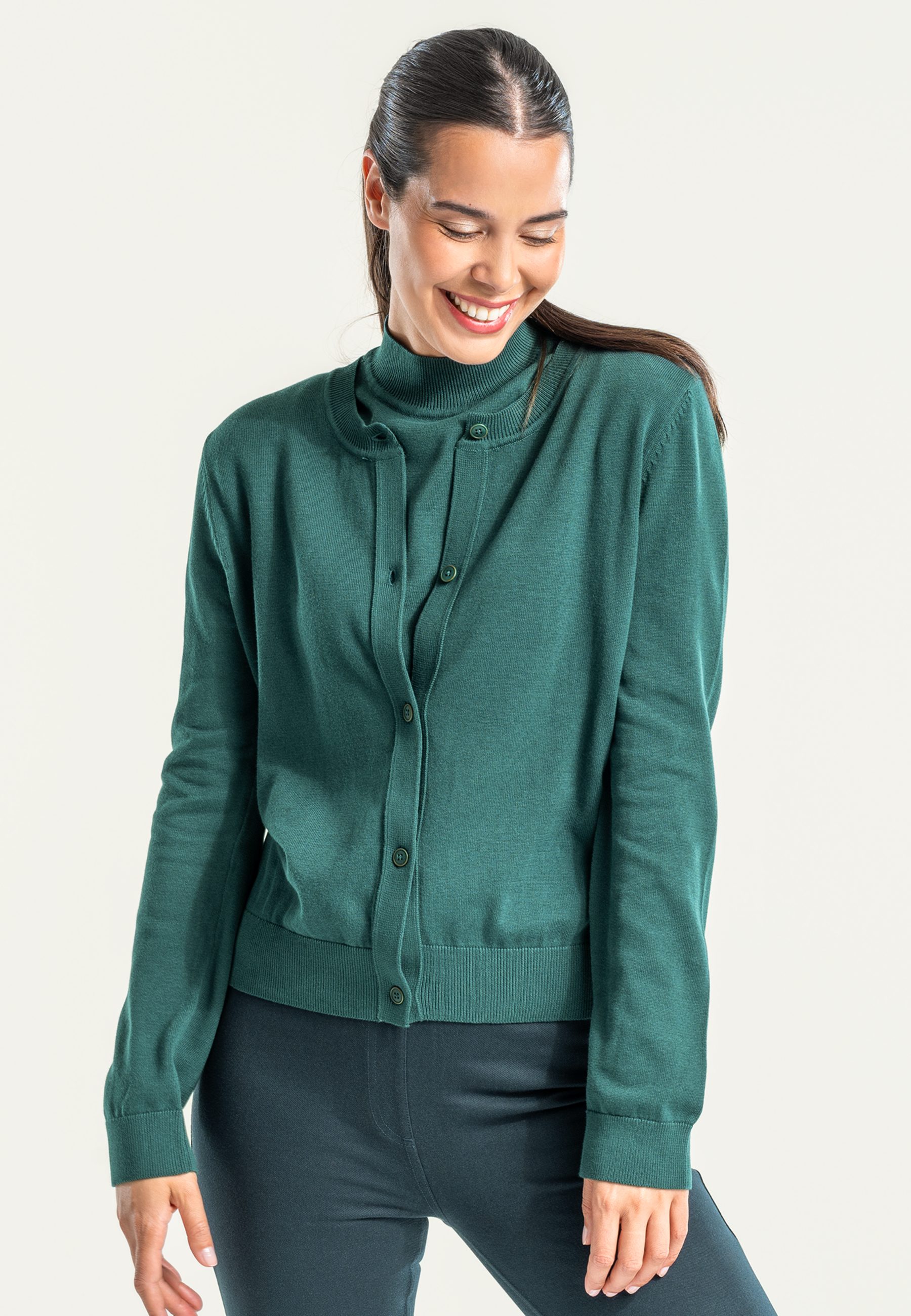 LIVING CRAFTS Strickjacke SCARA GOTS zertifiziert