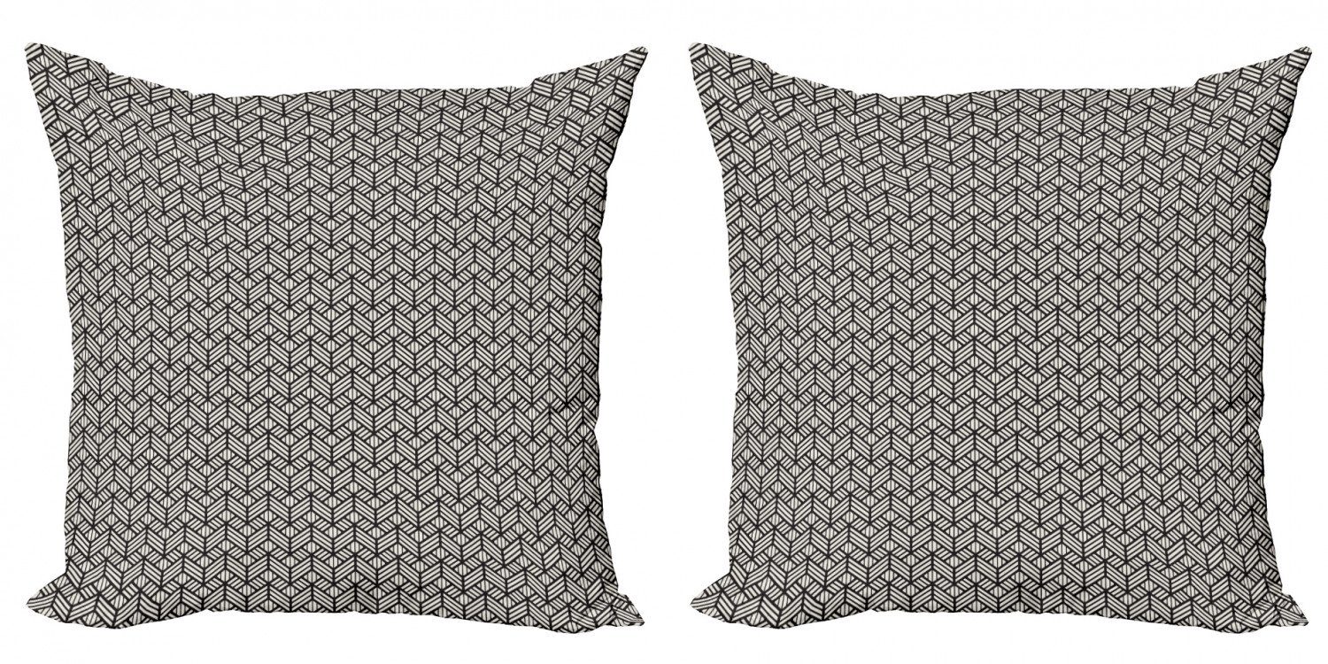 Abakuhaus Digitaldruck, Doppelseitiger Kissenbezüge Gitter Stück), Accent Mesh-Fliesen Modern (2 Grid Geometric