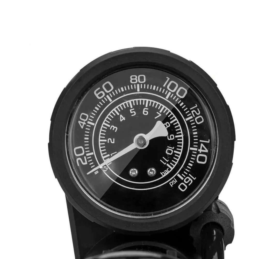 ROCKBROS Fahrradpumpe mit Manometer - Pumpe mit 3 Aufsätzen - 100 psi / 7 bar