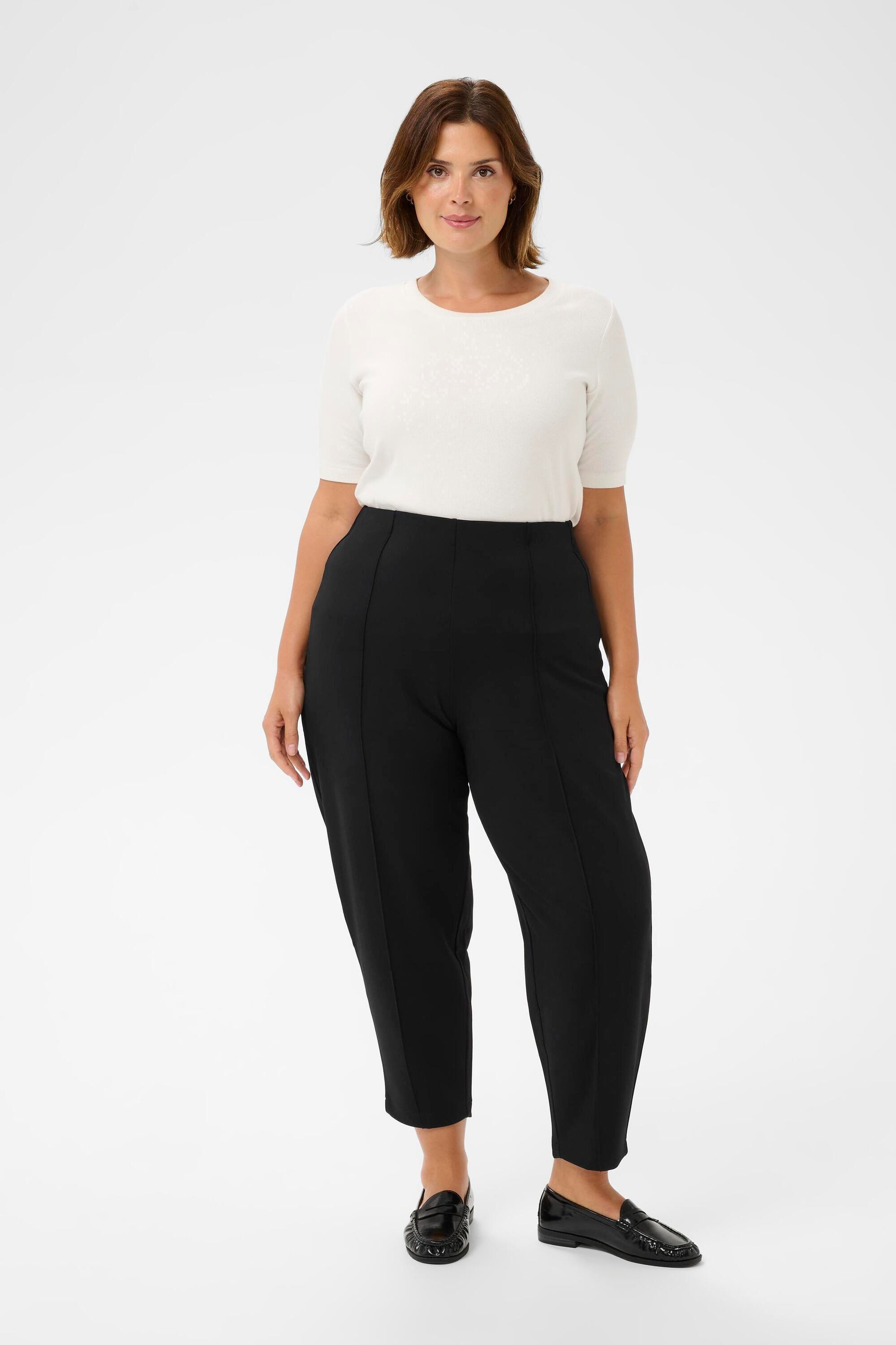 KAFFE Curve Stoffhose Casual Hose KCathena Große Größen günstig online kaufen