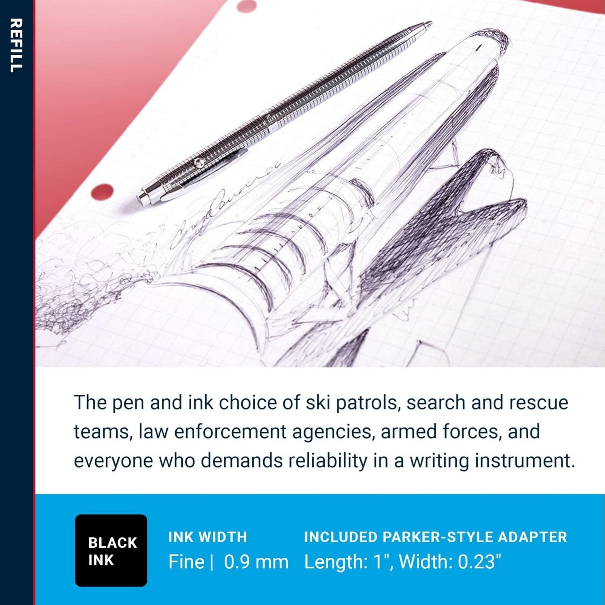 Fisher Space Pen Kugelschreibermine Fisher Space Pen Kugelschreibermine Stärke F Schreibfarbe schwarz #SPR