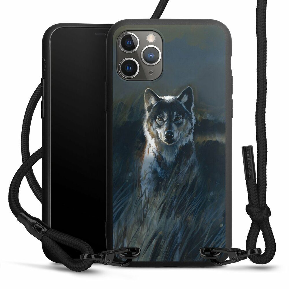 DeinDesign Handyhülle »Wolf Natur Malerei Wolf 2«, Apple iPhone 11 Pro  Premium Handykette Hülle mit Band Cover mit Kette online kaufen | OTTO