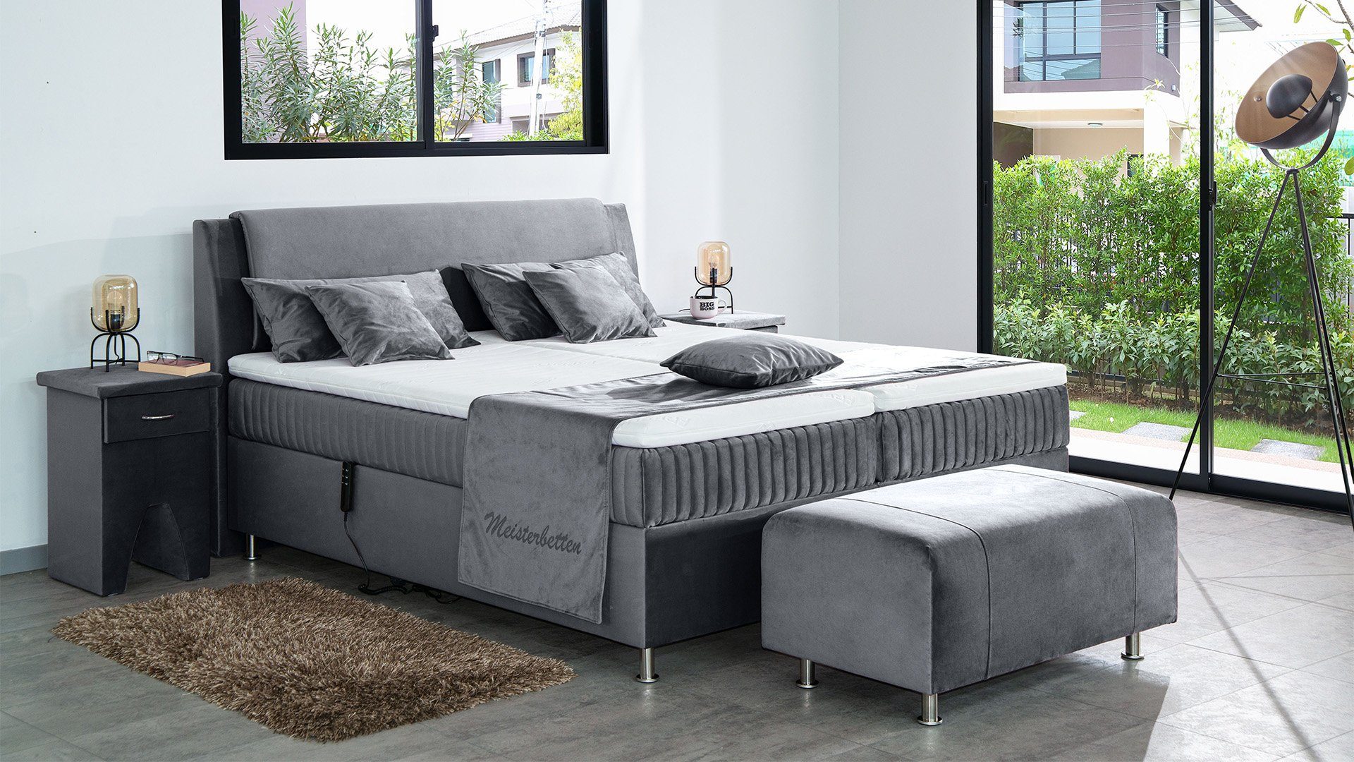 Meisterbetten Boxspringbett Mari (mit Motor, 7-Zonen günstig online kaufen
