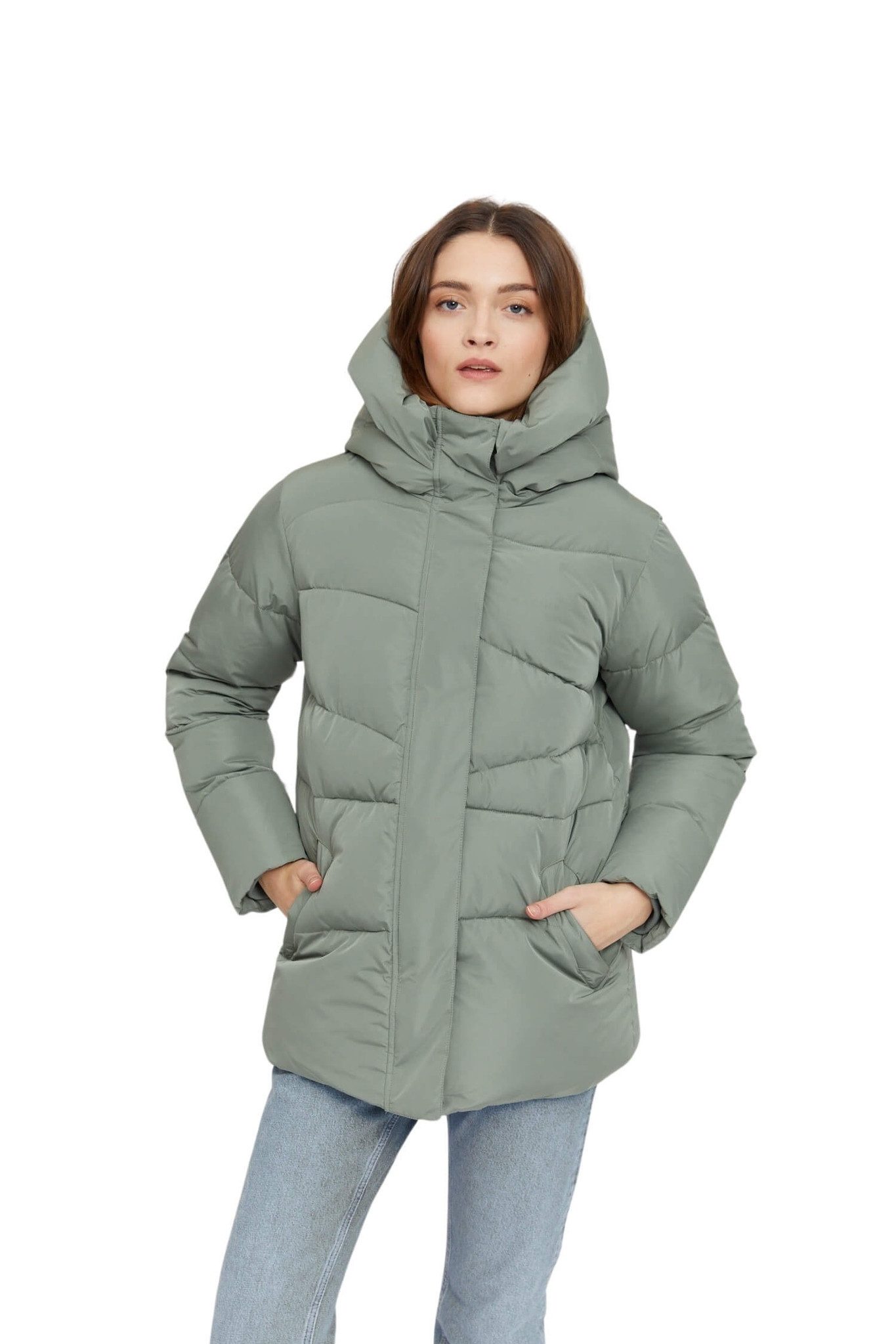MAZINE Winterjacke WANDA JACKET Grün Vegane Damen Winterjacke