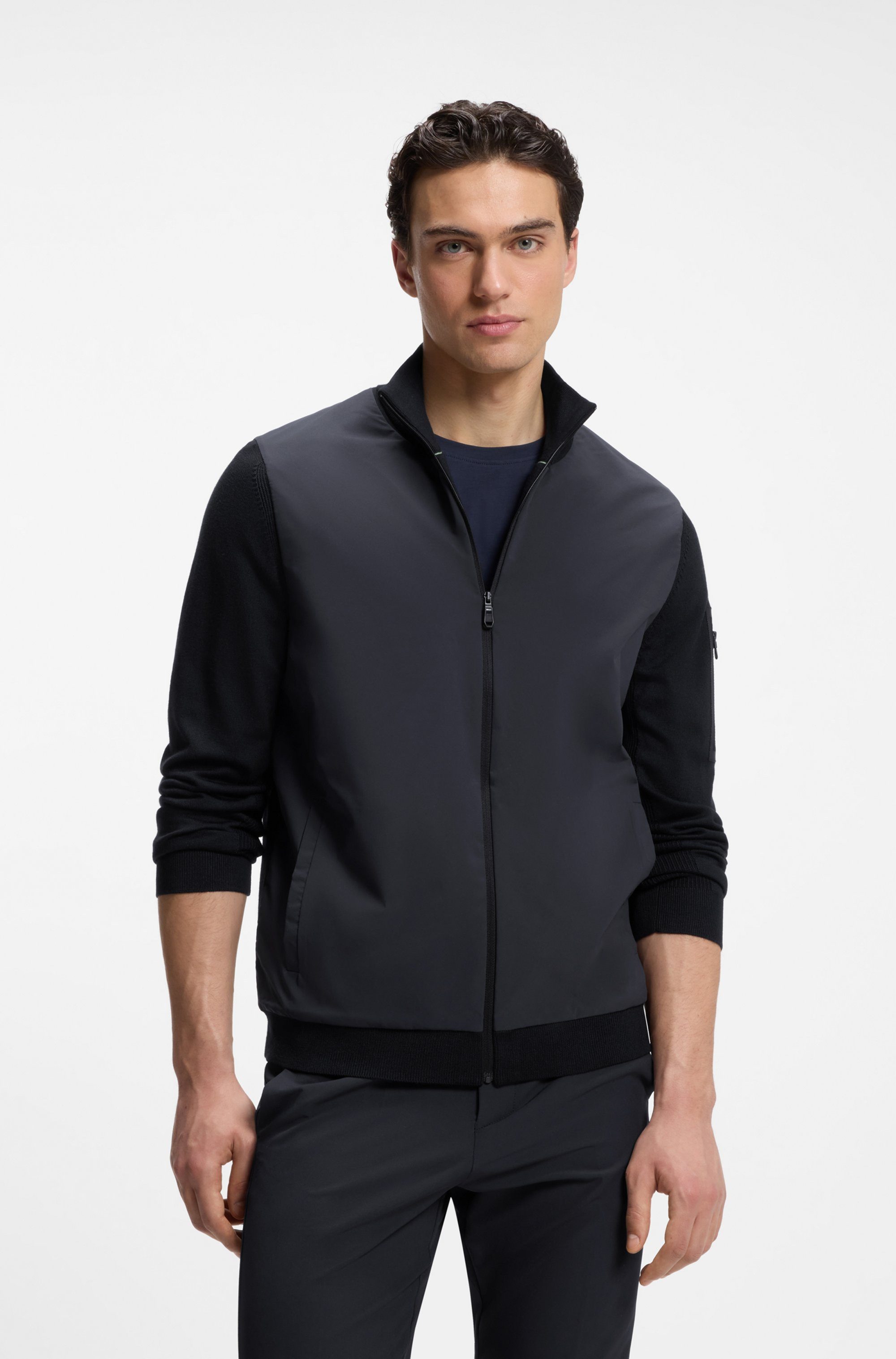 BOSS GREEN Hybridjacke Momentum thermoregulierender Komfort, Regular Fit, mit Wollanteil