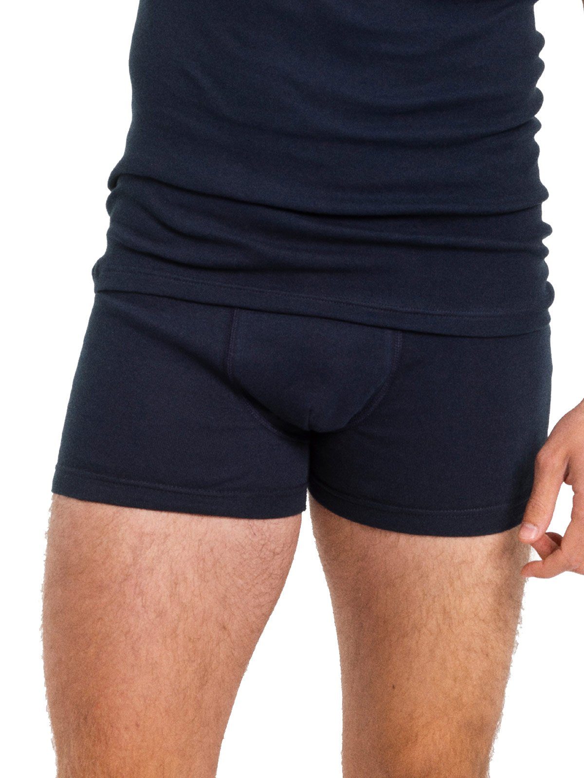KUMPF Retro Pants Herren Pants 2er Pack Bio Cotton (Packung, 2-St) hohe Markenqualität dunkelblau