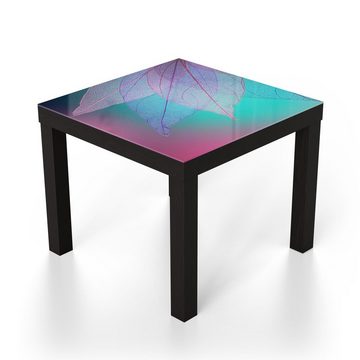 DEQORI Couchtisch 'Transparenter Blattfächer', Glas Beistelltisch Glastisch modern
