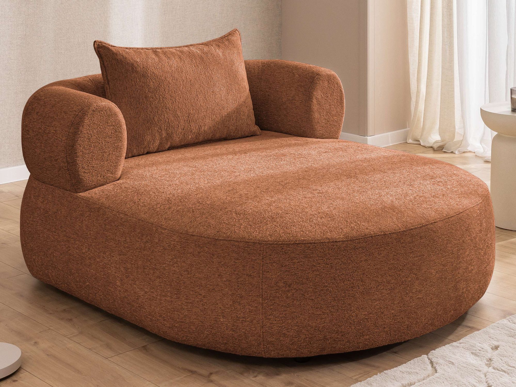 Home affaire XXL-Sessel LUSSAC Loveseat extra tief, große Sitzfläche, Maße B/T/H: 123/158/78cm, hoher Sitzkomfort und modernes Design, Sofa ohne Bettfunktion